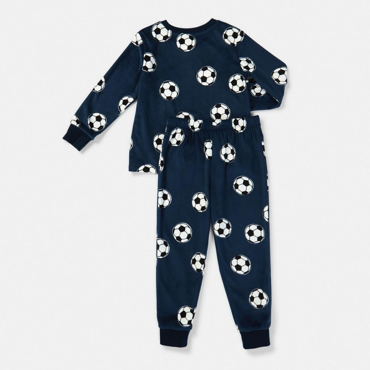 6 Super Soft Pyjama Set Blu Soccer, 6 of 8