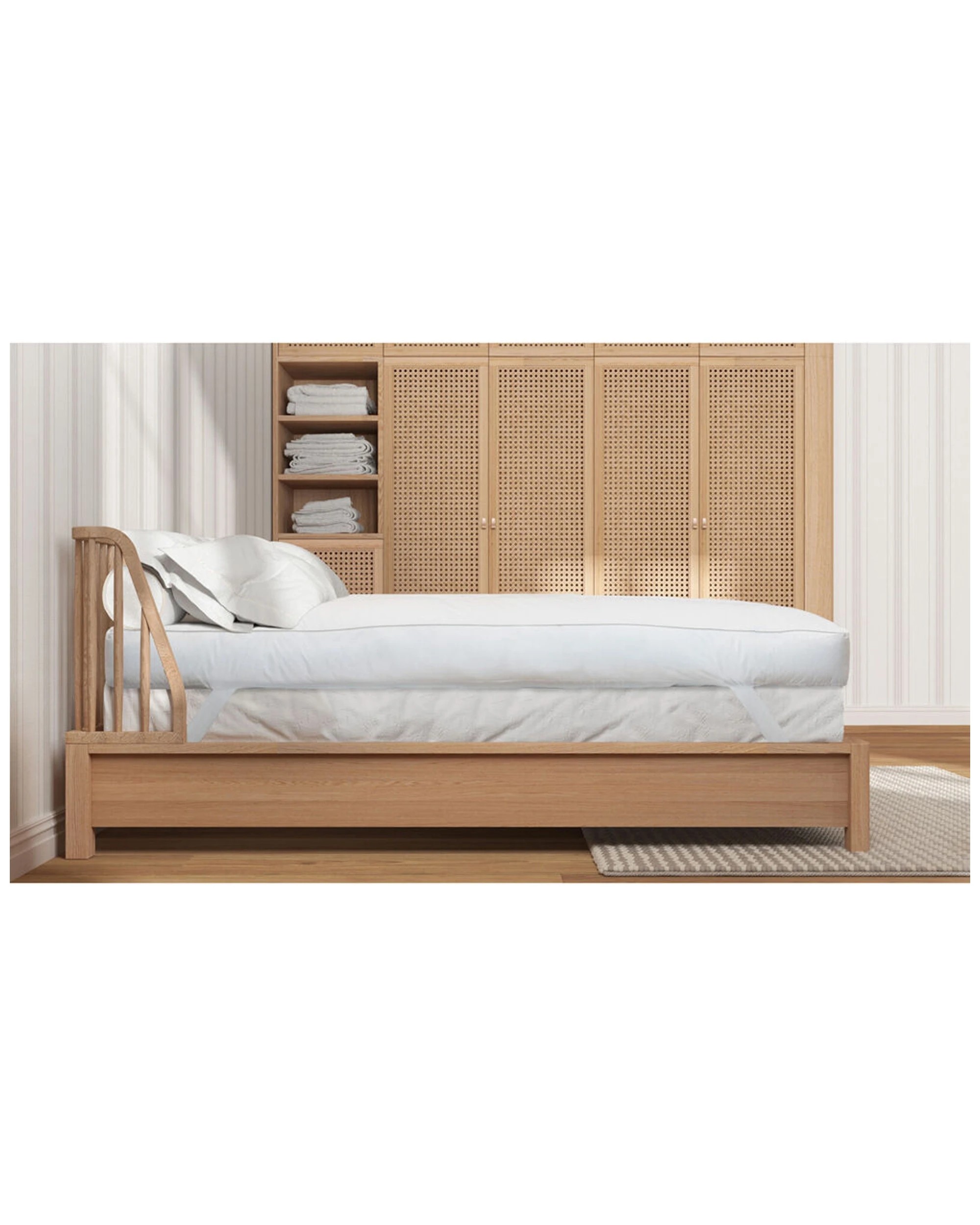 1 Ardor Queen 5000GSM Ball Fibre Mega Loft Mattress Topper Cotton 235TC 15cm
 - Queen Bed, 1 of 5