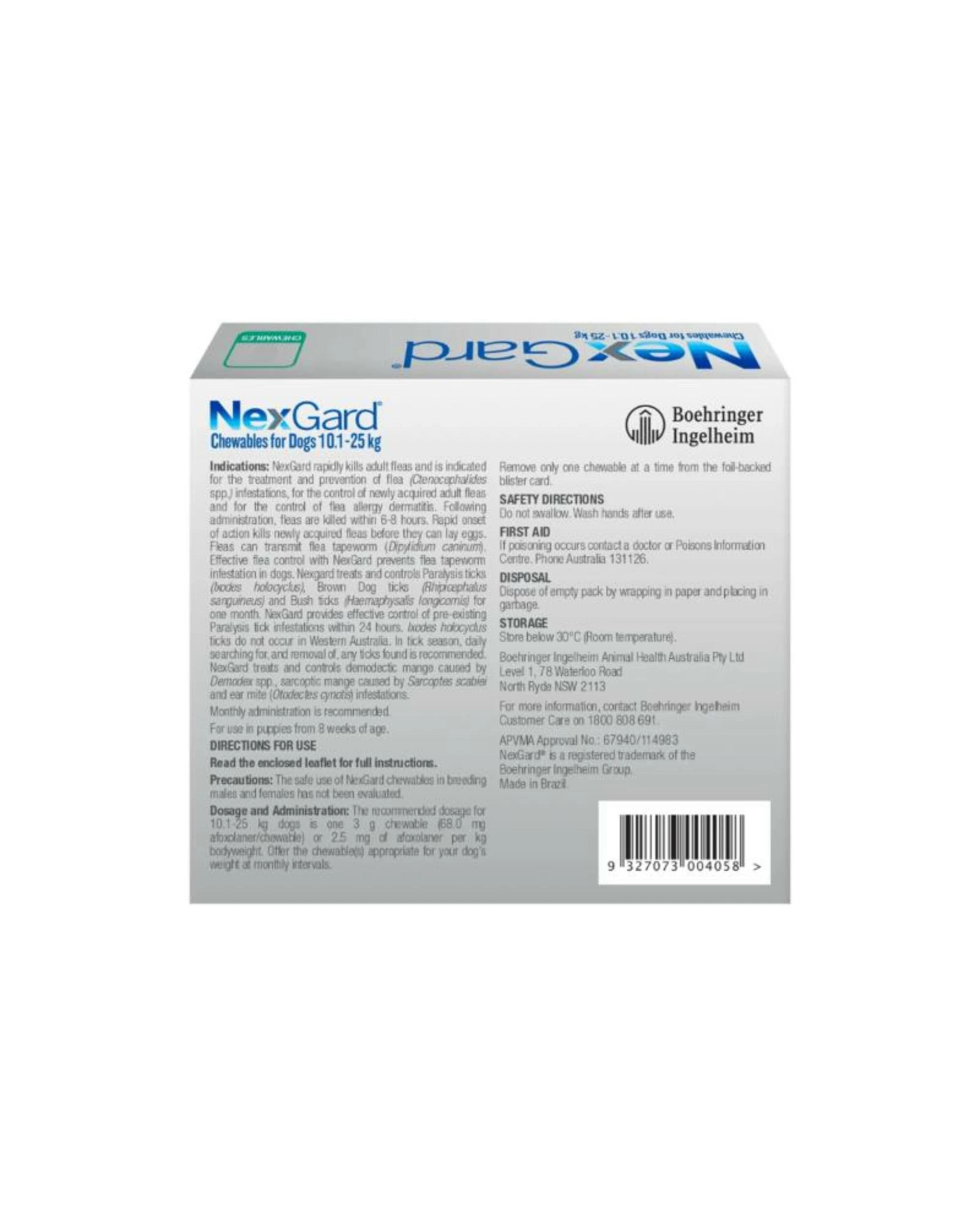 2 Nexgard For Dogs Green Large 10.1-25kg - 6 Months Supply, 2 of 2