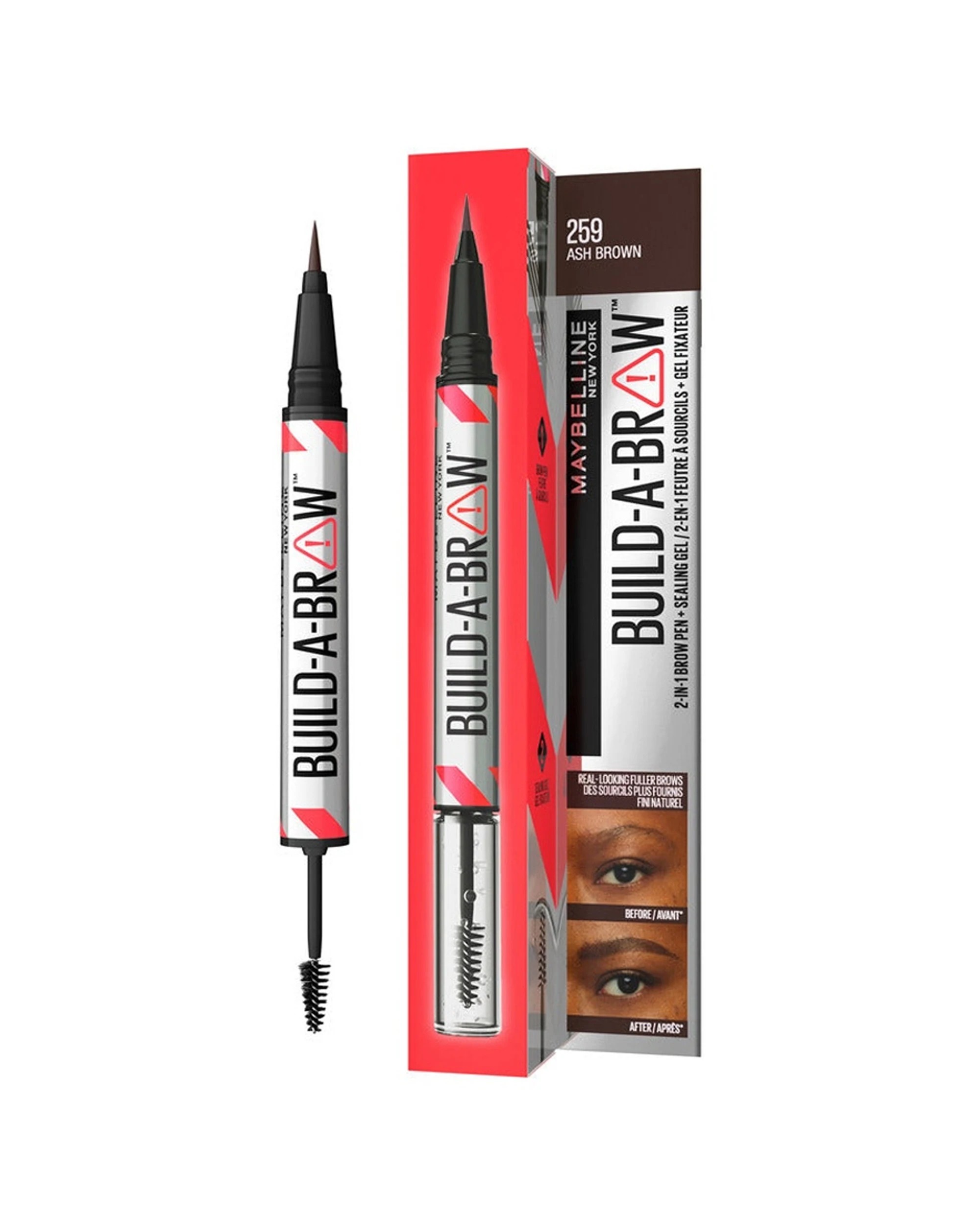 2 Maybelline Build-A-Brow Dual-Ended Eyebrow Pen & Gel - Clear, 2 of 2