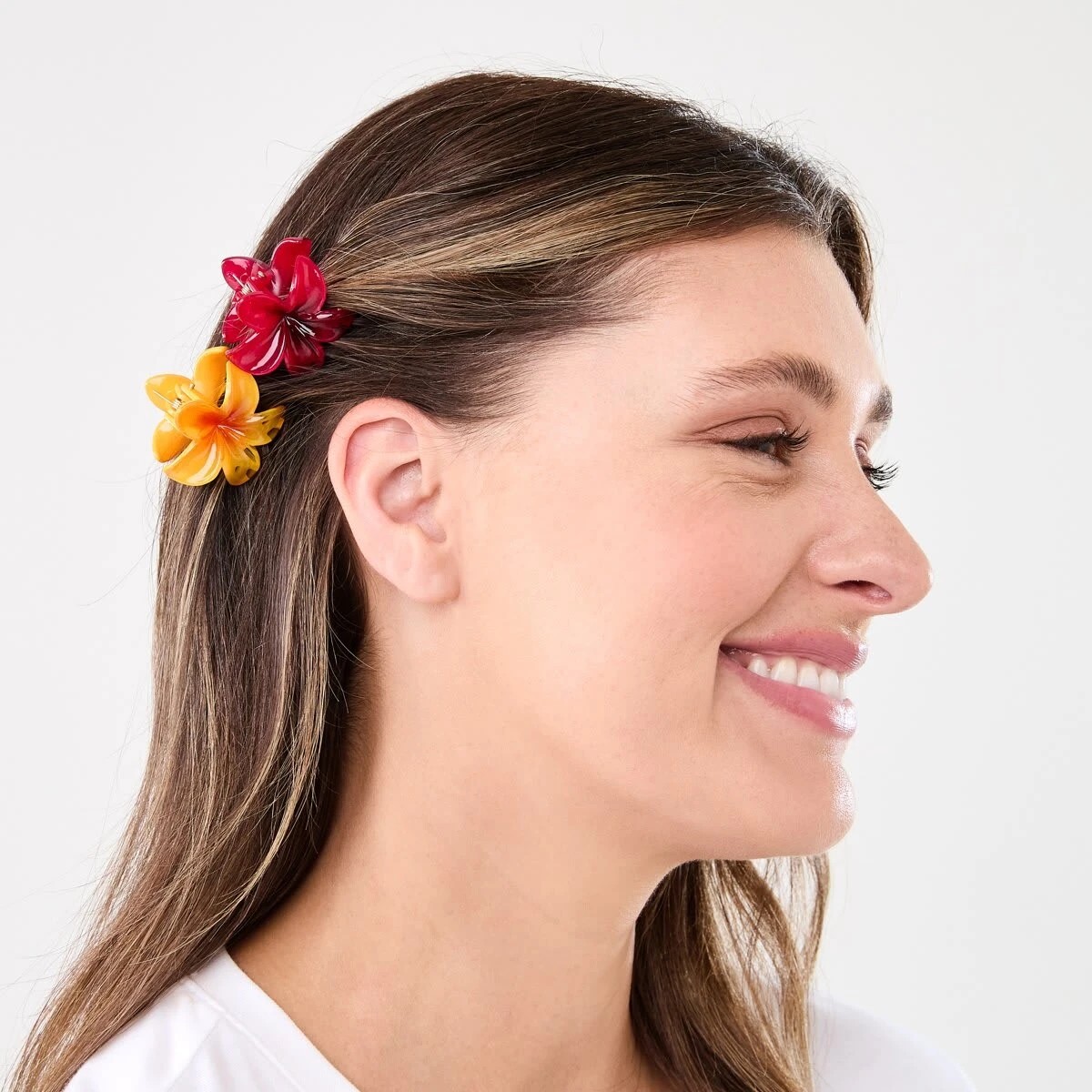 3 4 Pack Mini Frangipani Claw Hair Clip, 3 of 4