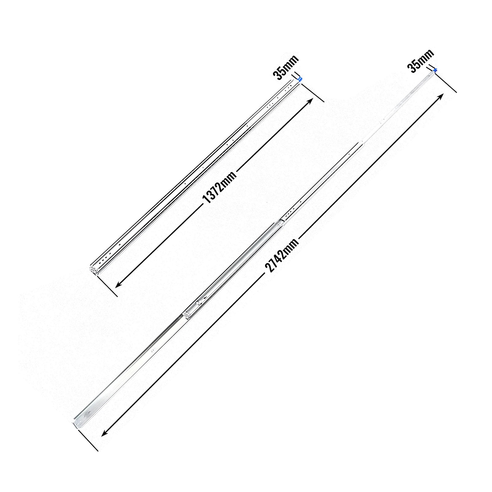 5 Ausway Drawer Slides Runners Cabinet Heavy Duty Rails, 5 of 6