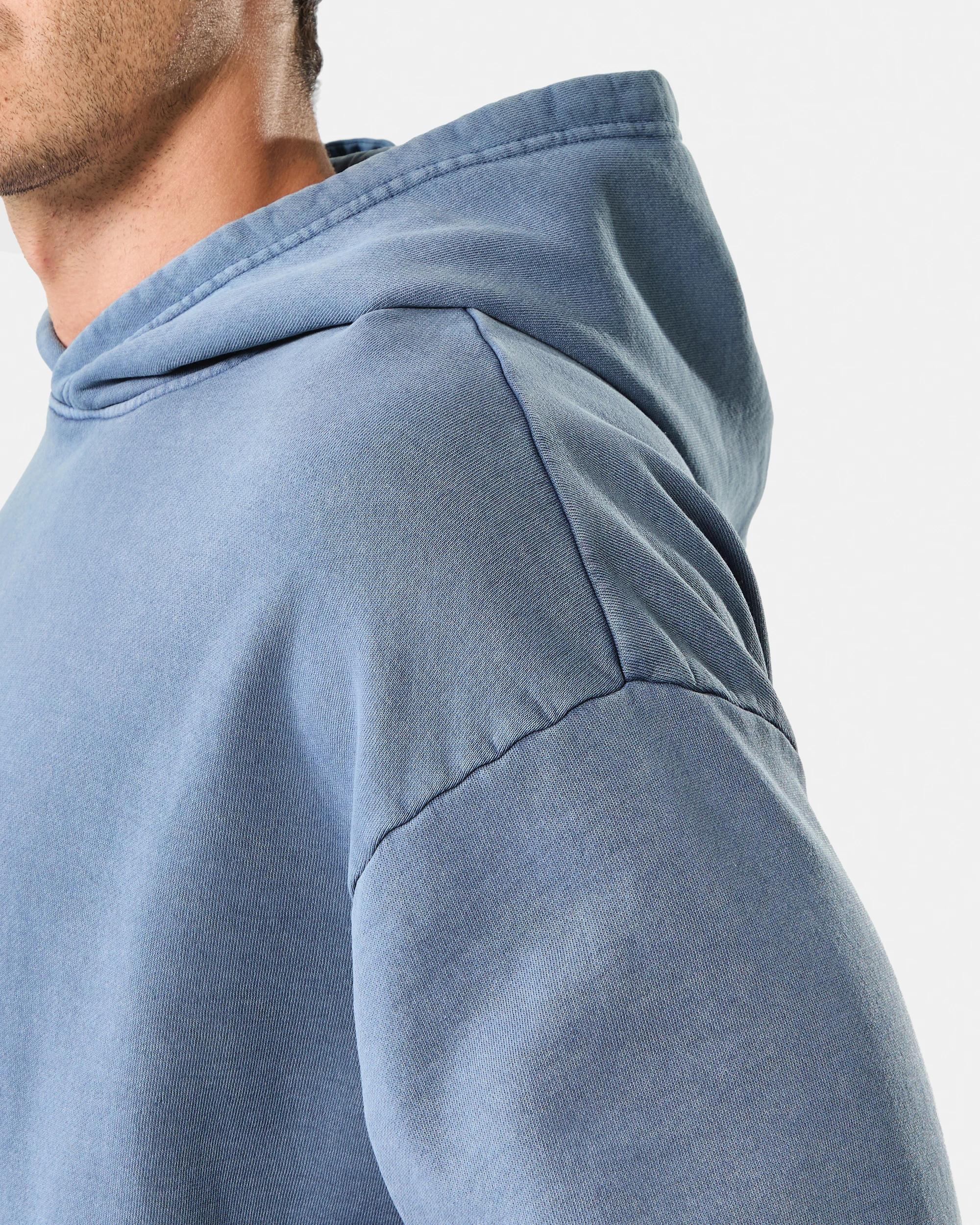 8 Garment Dyed Hoodie Chinablue, 8 of 10