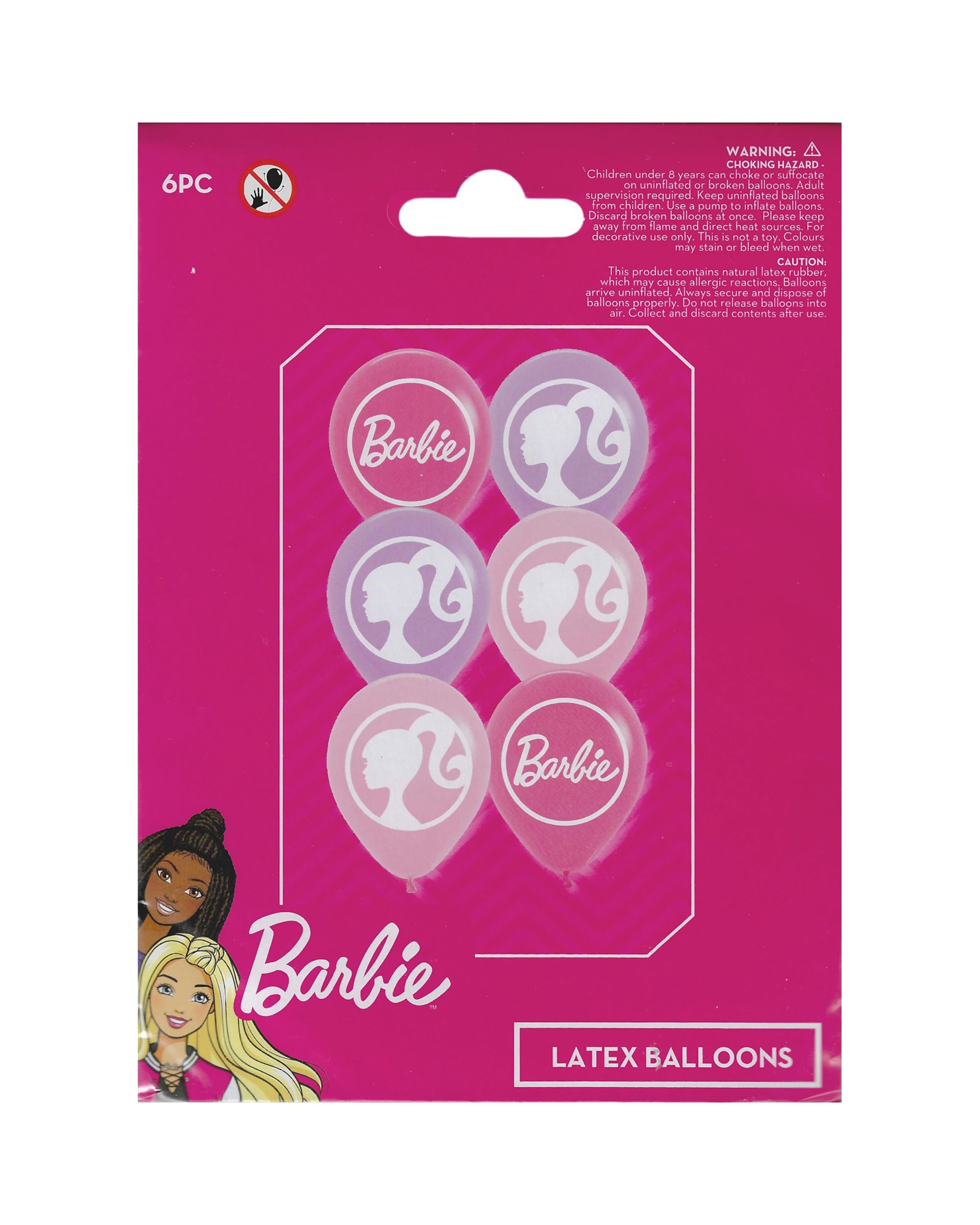 2 Barbie Barbie Latex Balloons Pack of 6, 2 of 2