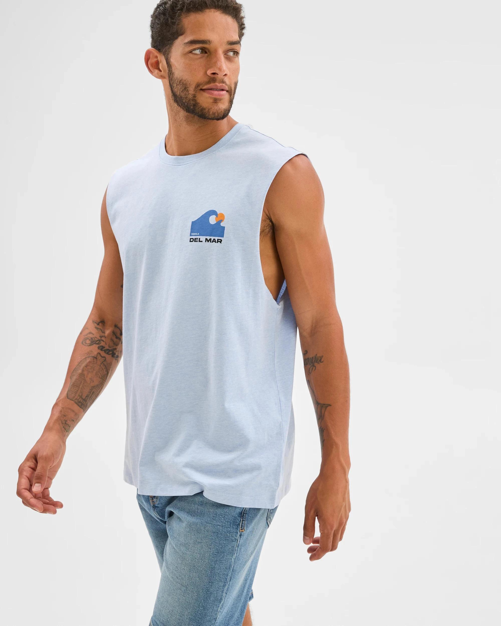 2 Target Australian Cotton Tank Top BLUE, 2 of 5