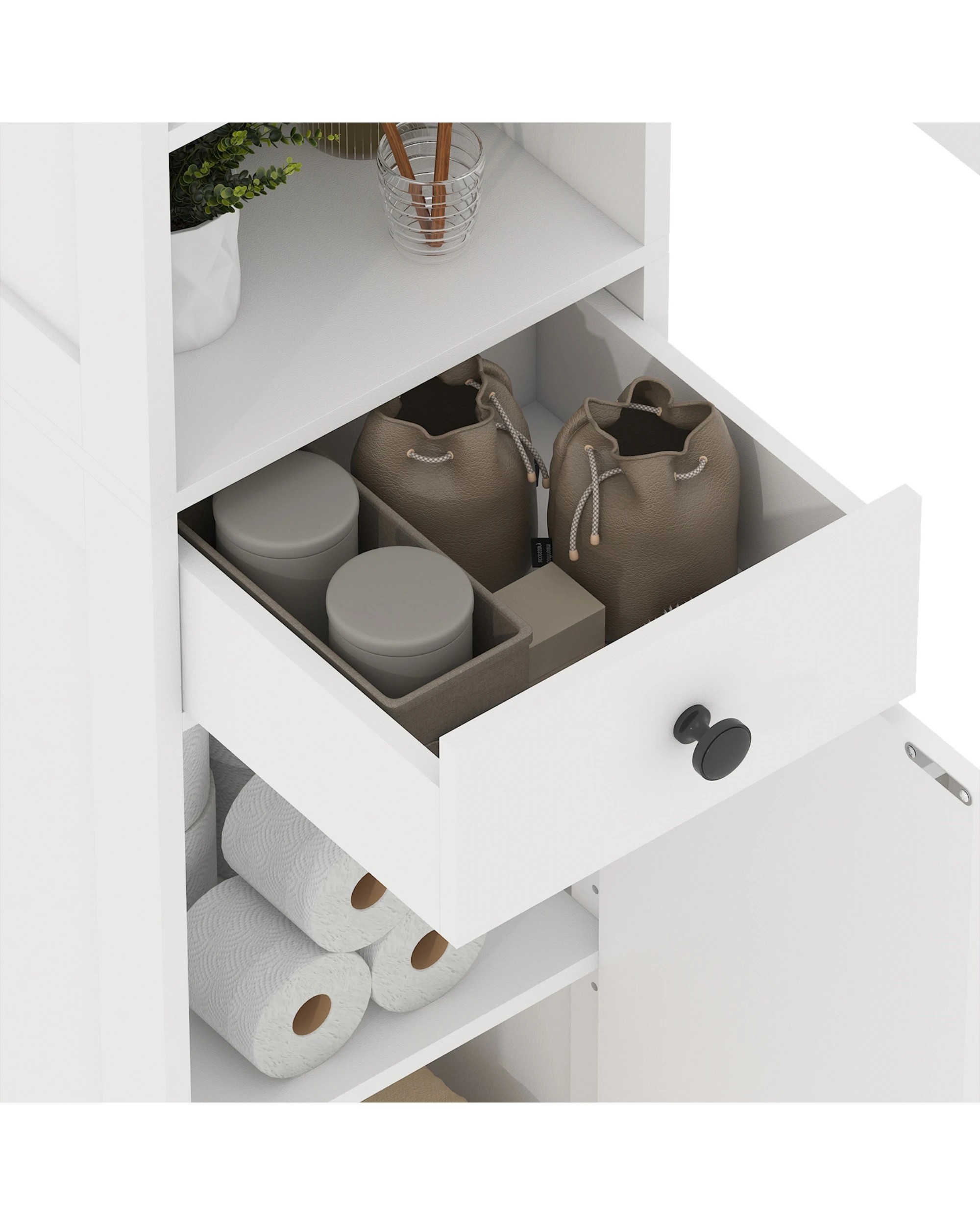 8 Advwin 170cm Tall Slim Storage Cabinet Narrow Storage Cupboard Storage Organizer, 8 of 10