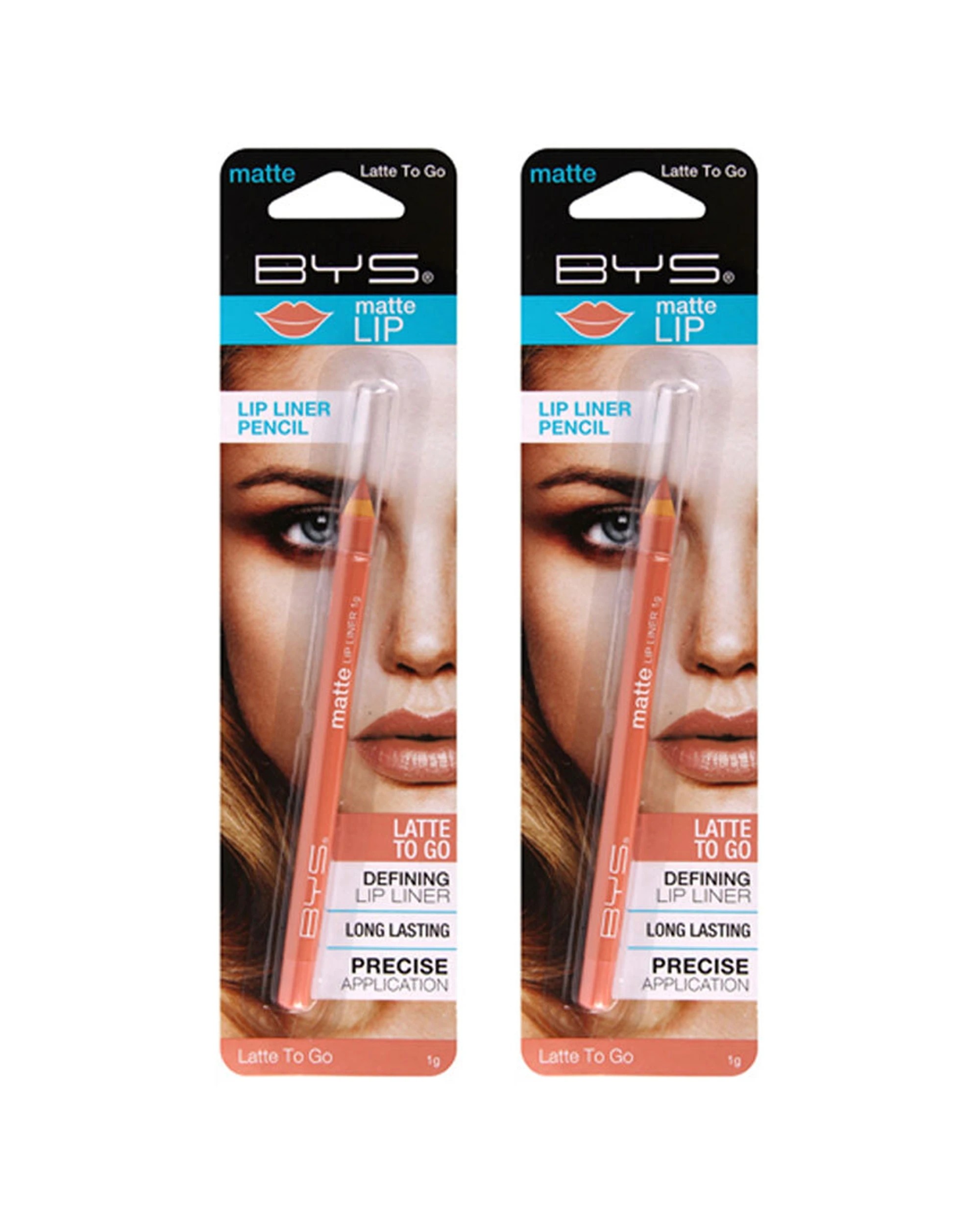 1 BYS Matte Lip Liner Pencil Makeup Latte To Go 2PK 1g - Multi, 1 of 1
