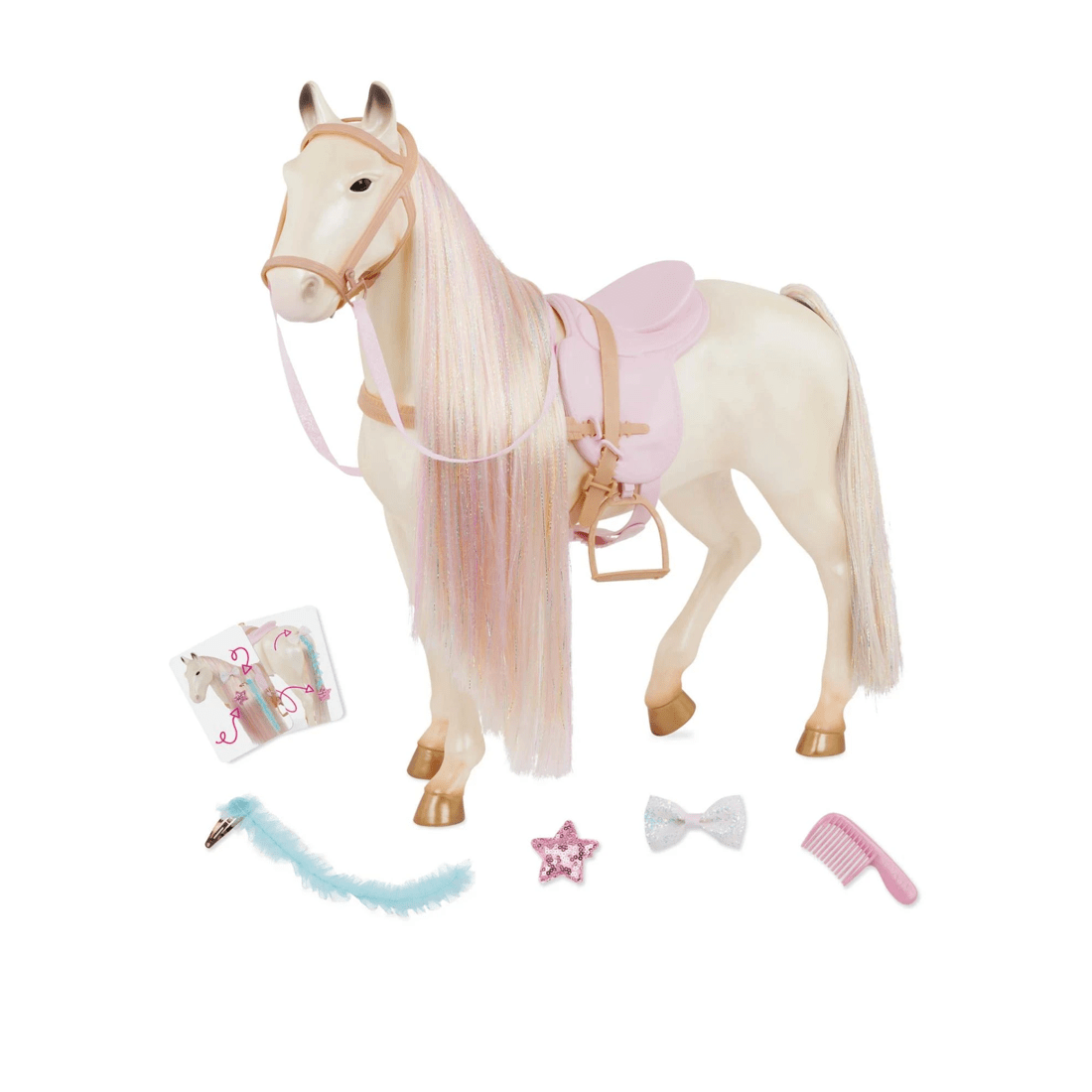 1 Our Generation Enchanting Horse 20-inch Toy Horse with Ultra-Long Rainbow Hair - Multi, 1 of 9