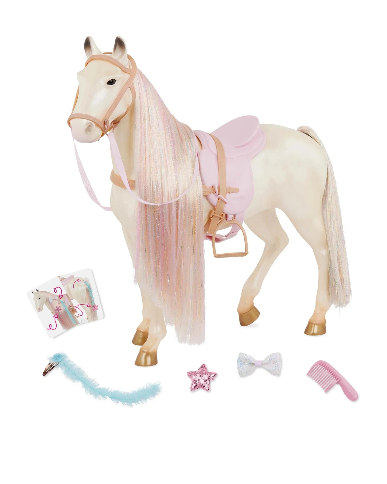 1 Our Generation Enchanting Horse 20-inch Toy Horse with Ultra-Long Rainbow Hair - Multi, 1 of 9