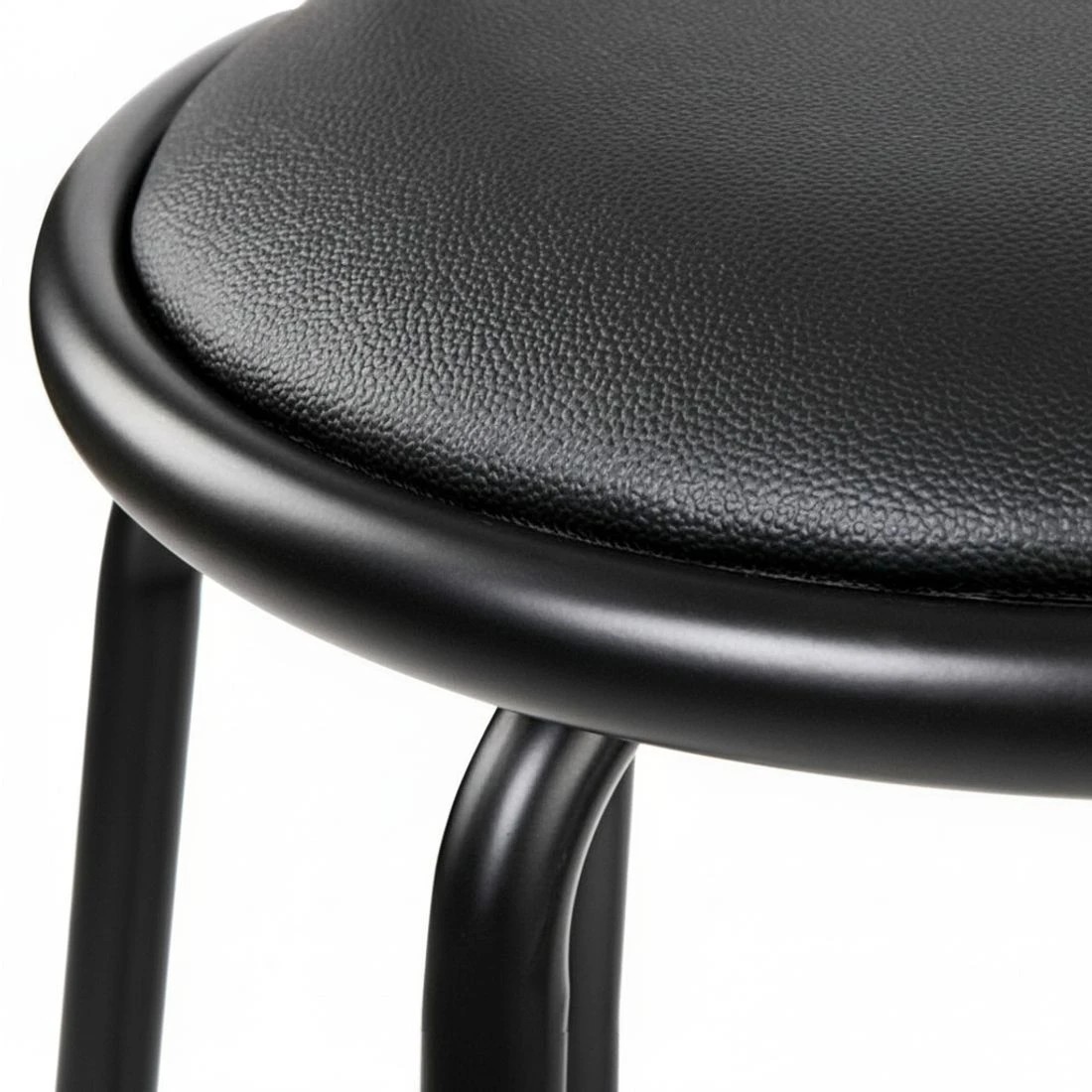 5 Artiss 4x Bar Stools Swivel Leather Padded Metal - Black, 5 of 5