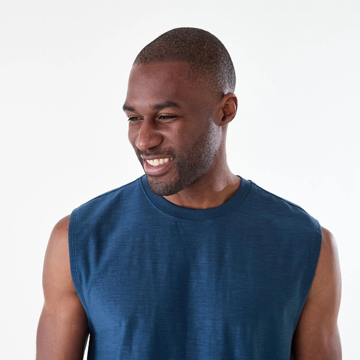 4 Oversized Slub Muscle DARK DENIM, 4 of 6