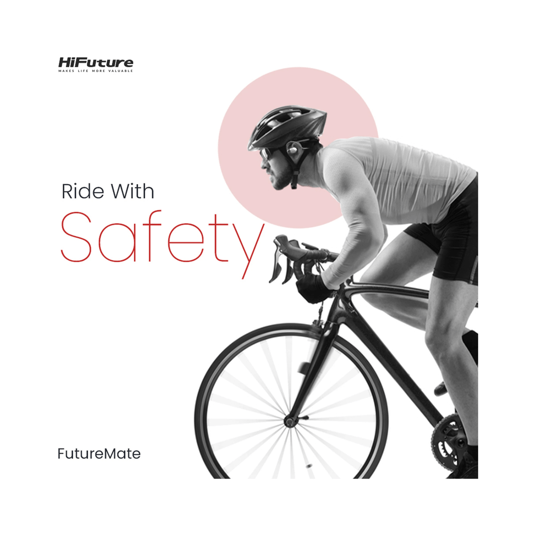 6 Hifuture Futuremate Open Ear Air Conduction Enc Headphones W/ 2-mic - Grey, 6 of 10