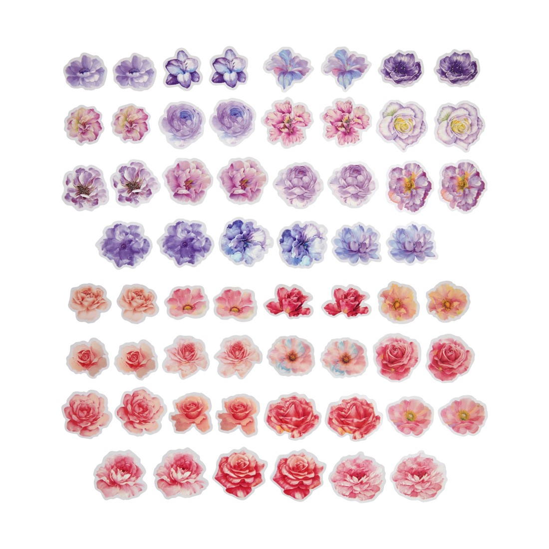 2 60 Pack Transparent Stickers - Flowers, 2 of 2