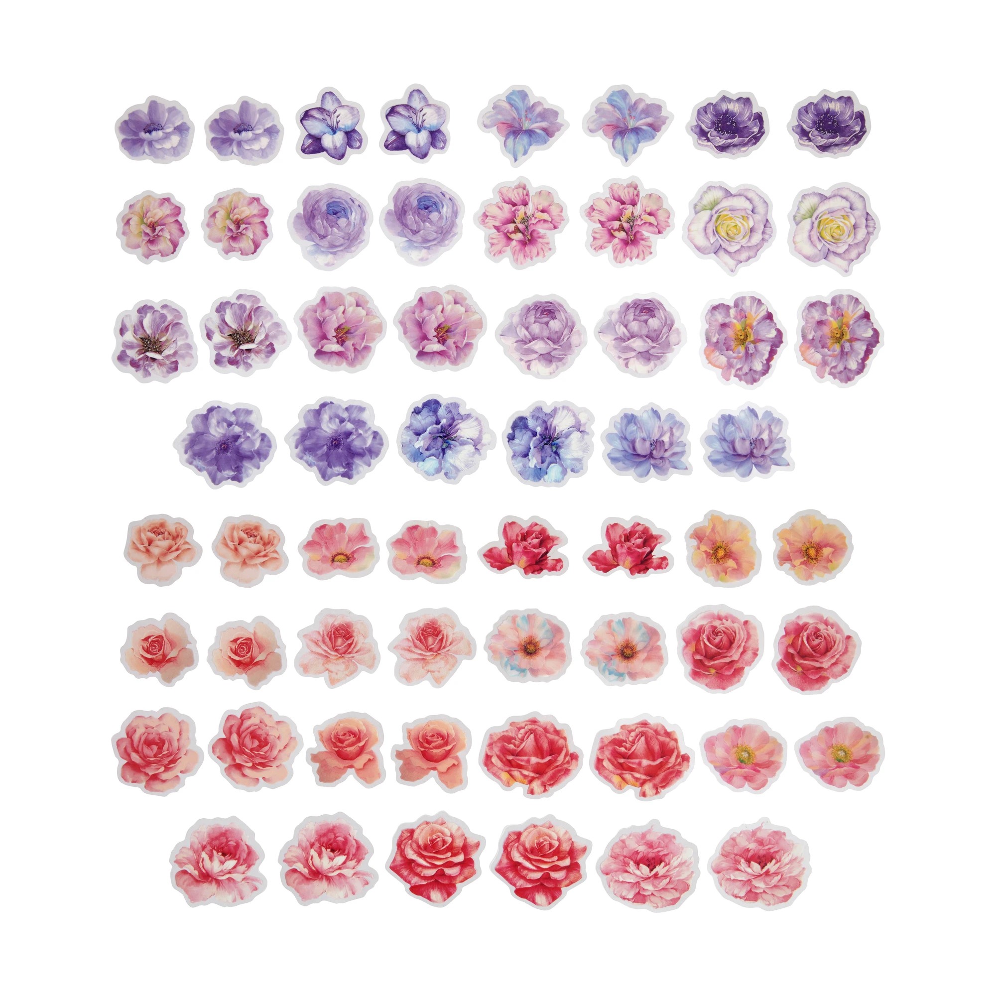 2 60 Pack Transparent Stickers - Flowers, 2 of 2