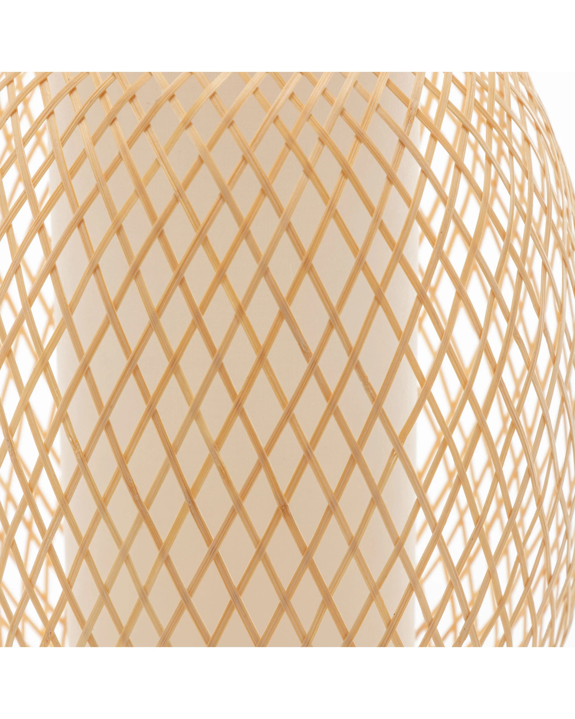 2 BR Home Natural Woven Bamboo Oval Table Lamp Light Shade Boho Tropical, 2 of 5