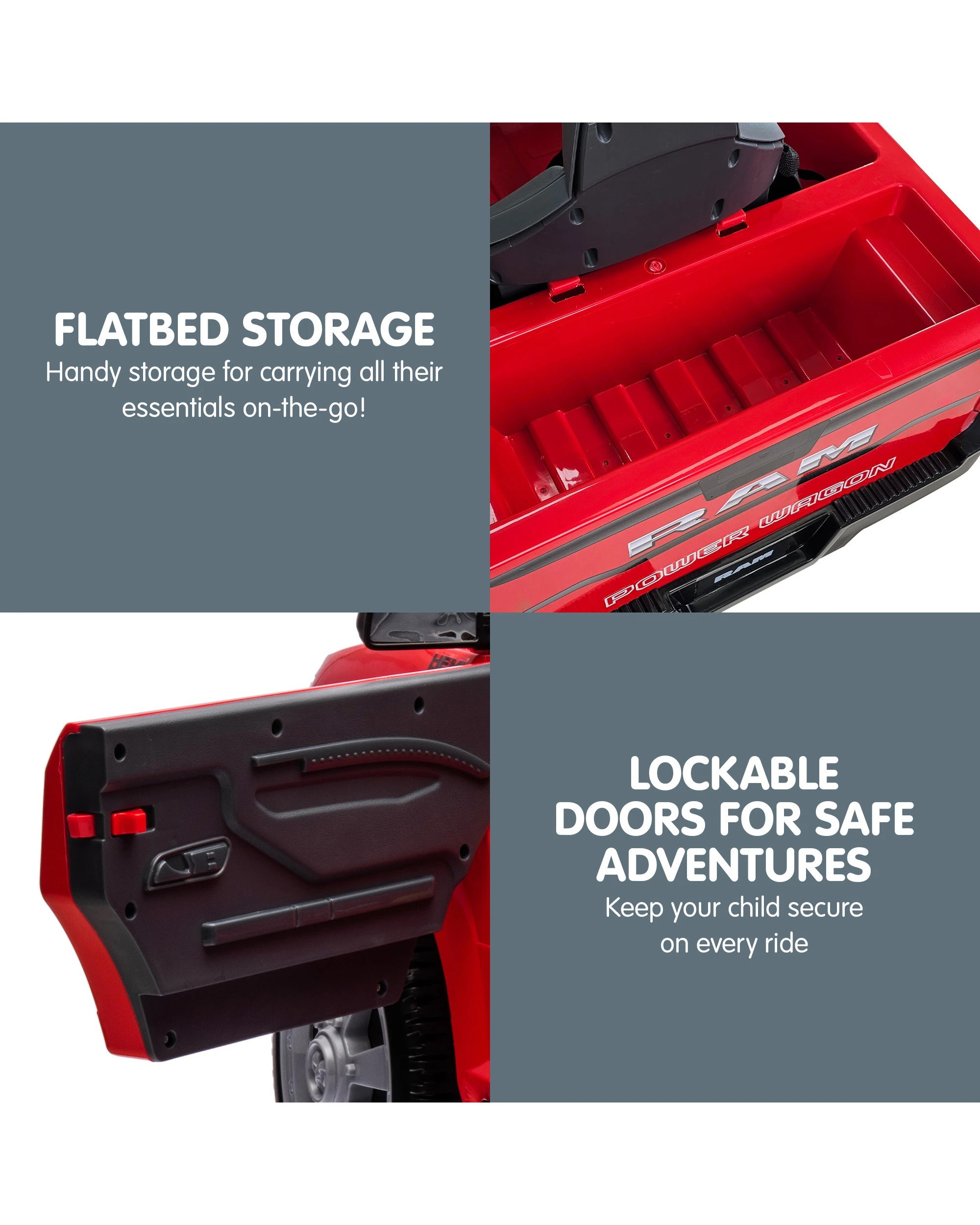 5 Kahuna Dodge RAM Electric Ride On Car in Red, 5 of 9