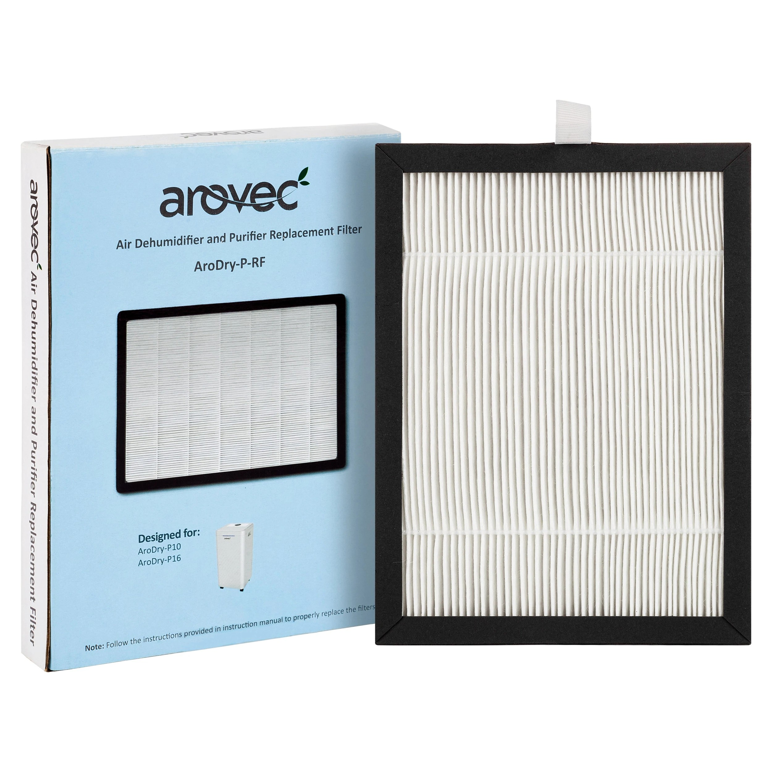 2 Arovec Replacement True HEPA and Carbon Filter for AroDry P10 and AroDry P16, 2 of 3