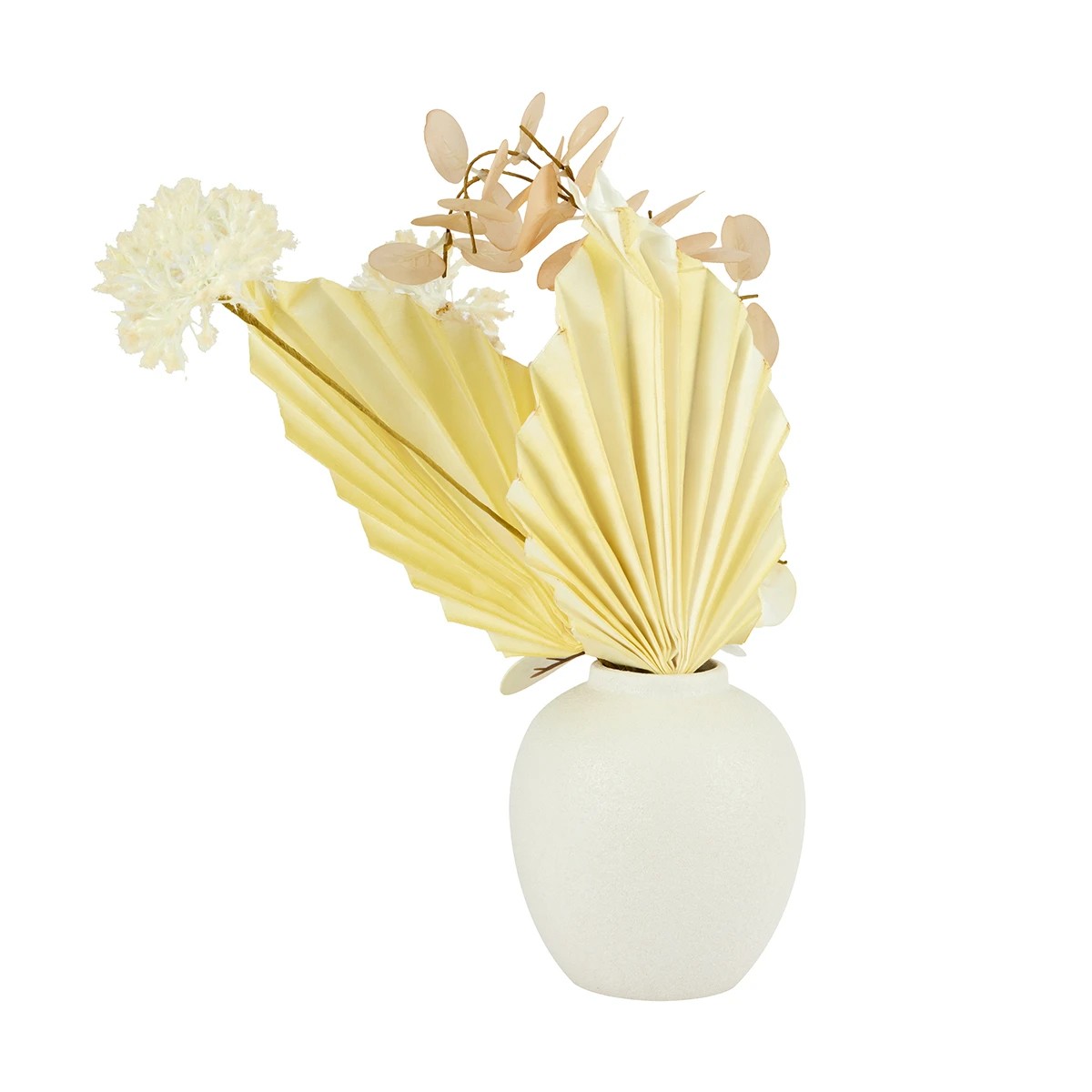 3 Artificial Neutral Florals in Vase, 3 of 7