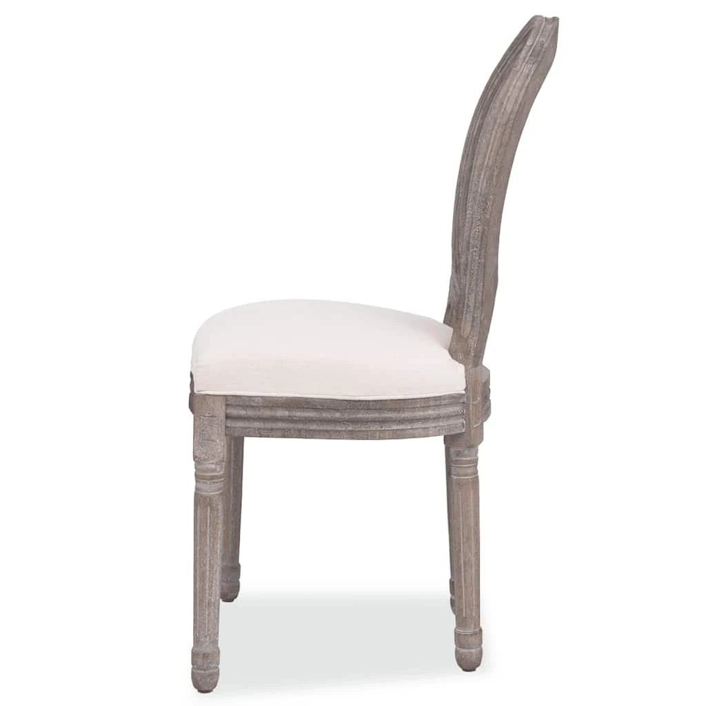 4 Vidaxl Dining Chair Dining Chair, Dining Chairs - Cream, 4 of 7