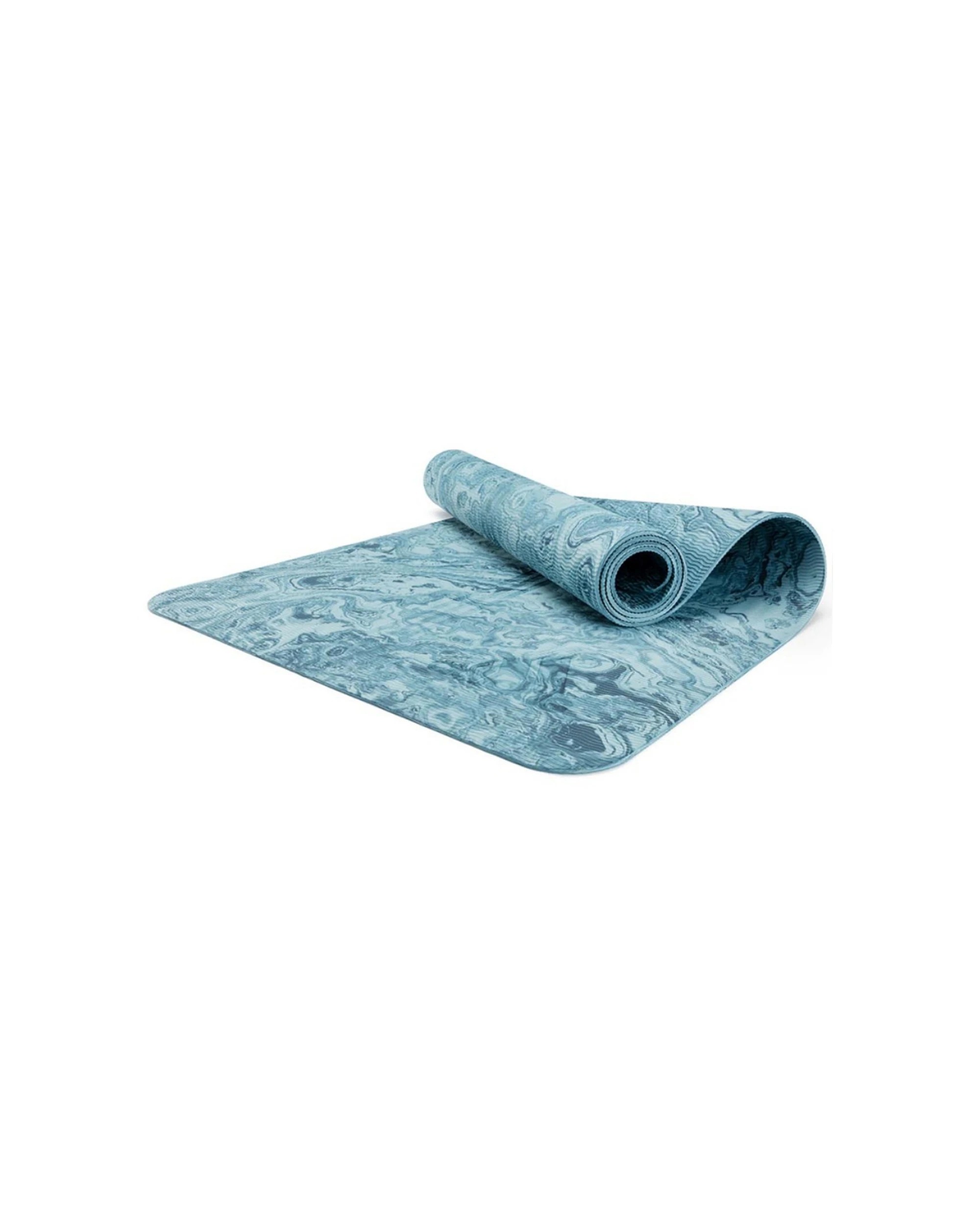 2 Adidas Premium 5mm Camo Yoga Mat Non-Slip Lightweight TPE With Carry String - Blue, 2 of 5
