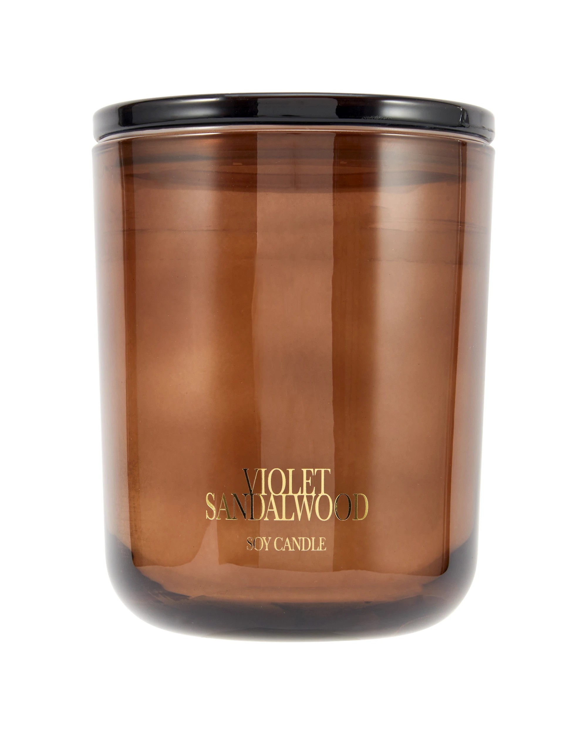 1 XL Violet Sandalwood Soy Candle, 1 of 5