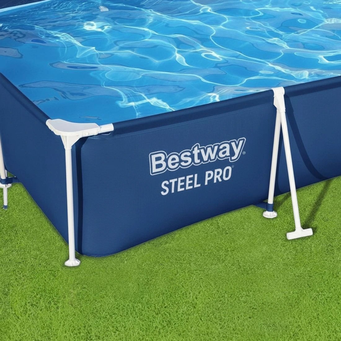 4 Bestway Swimming Pool 300x201x66cm Steel Frame Above Ground Family Pool 3300l Easy Setup Durable Uv Resistant - Multi, 4 of 5