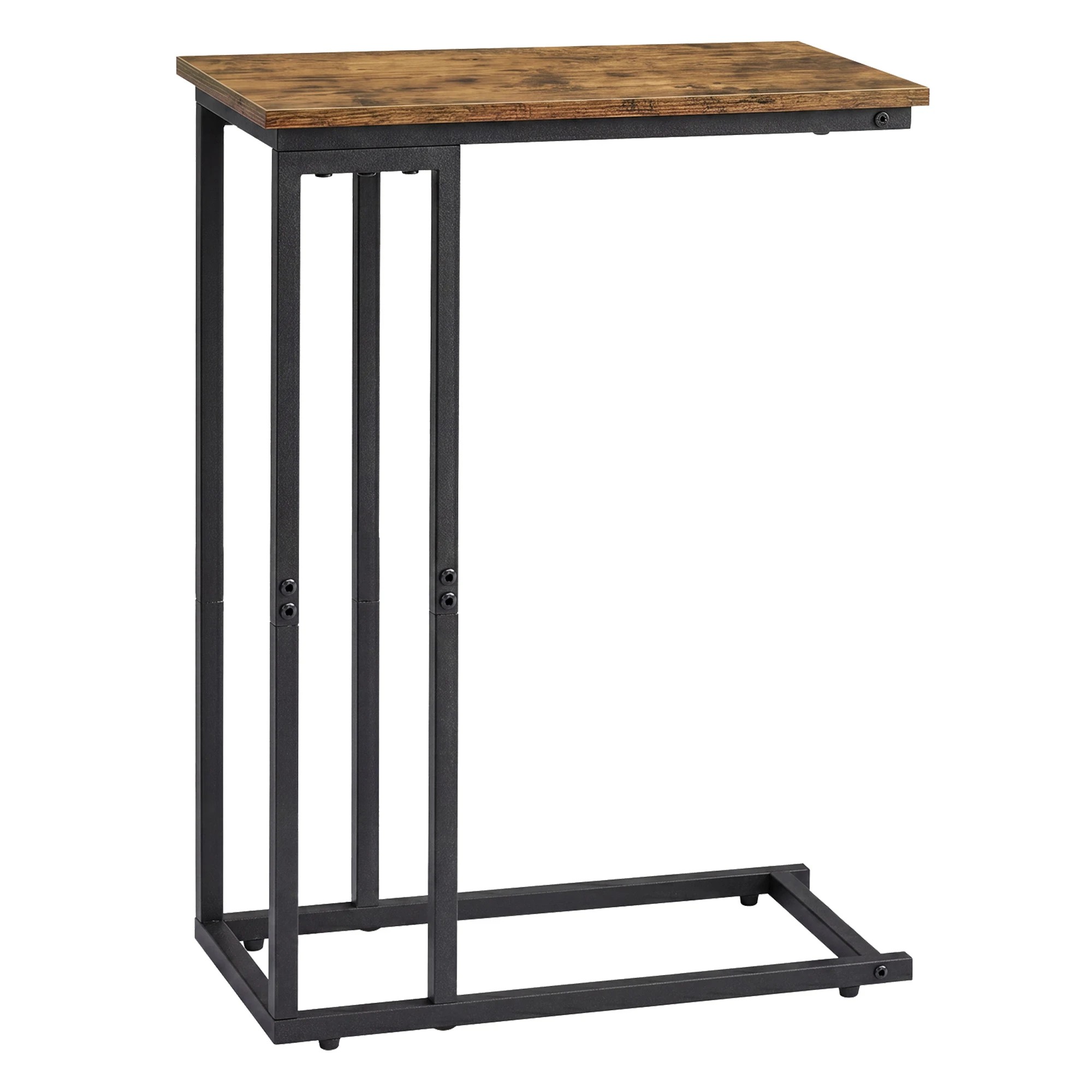 1 Levede C-Shaped Side Table Black, Space Saving Sofa Table for Living Room, 1 of 8