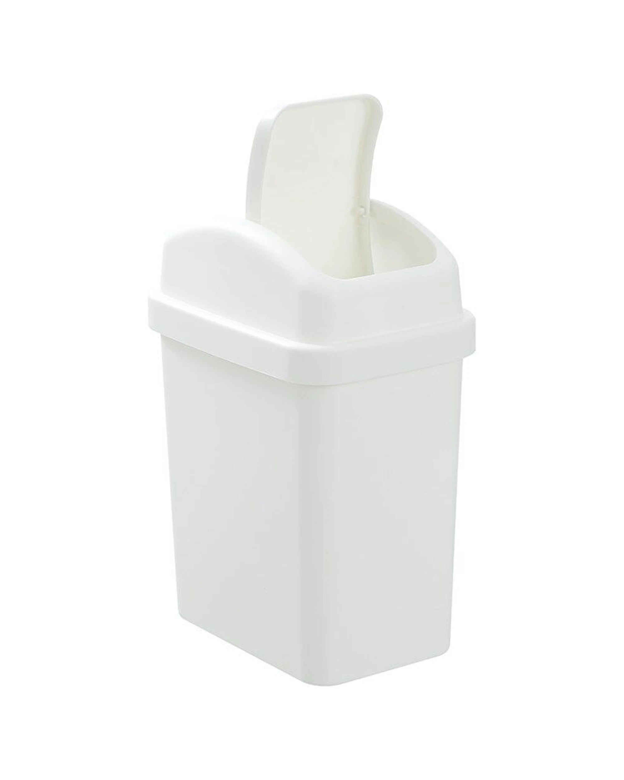 3 Boxsweden 3PK Durable Slim Line Rubbish Bin Swing Lid 6L - White, 3 of 6