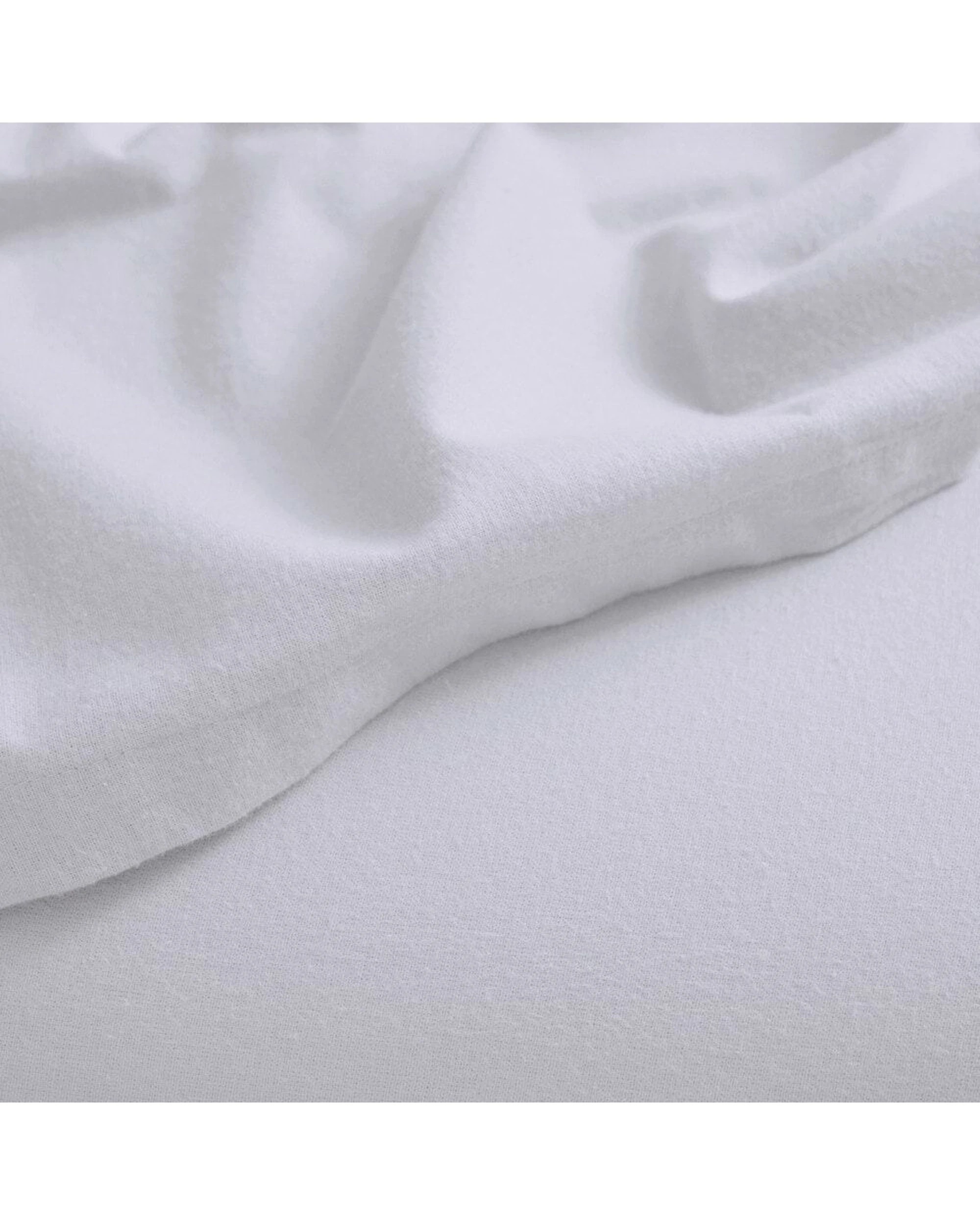 2 Canningvale Cozi Cotton Flannelette Fitted Sheet With Pillowcase Set - Super King Bed - White, 2 of 5
