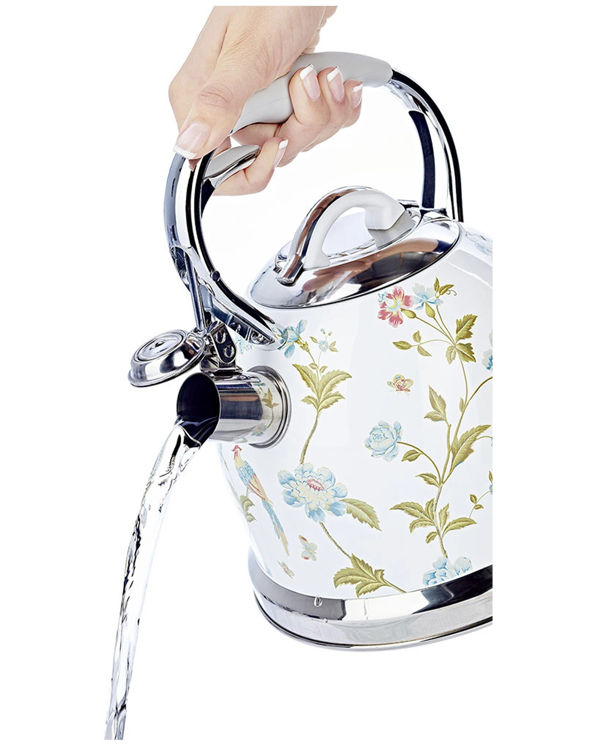 7 Laura Ashley Stove Top Kettle 2.5L 10 Cup Food Grade Stainless Steel Whistling - White, 7 of 7