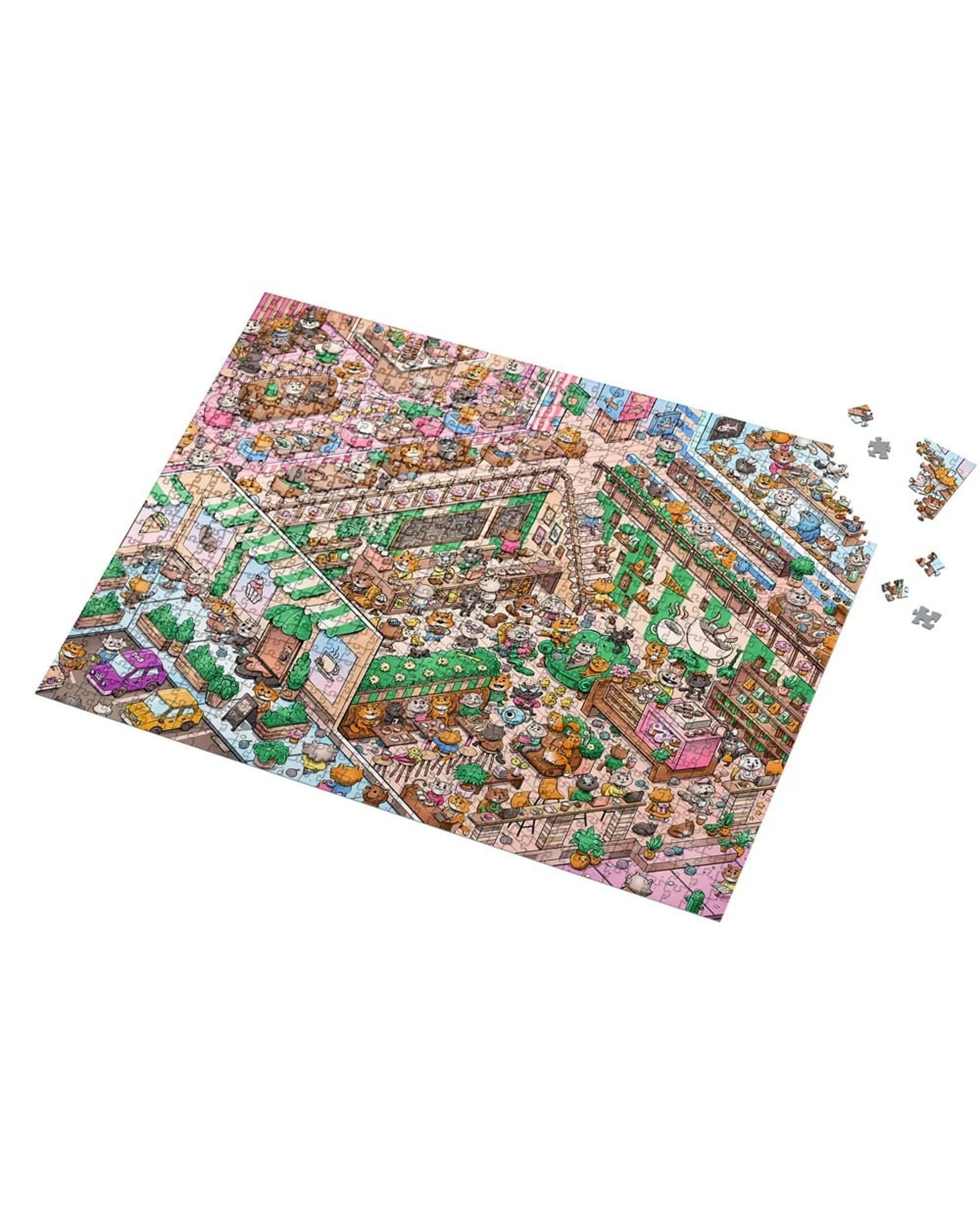 2 Vizzles Kitty Cafe 1000 Piece Jigsaw Puzzle, 2 of 5