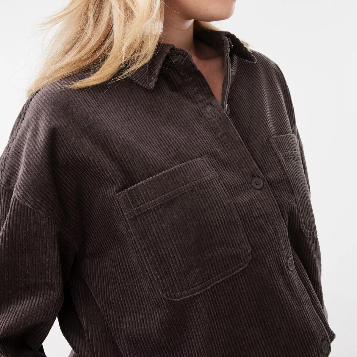 7 Long Sleeve Corduroy Shirt Espresso, 7 of 7