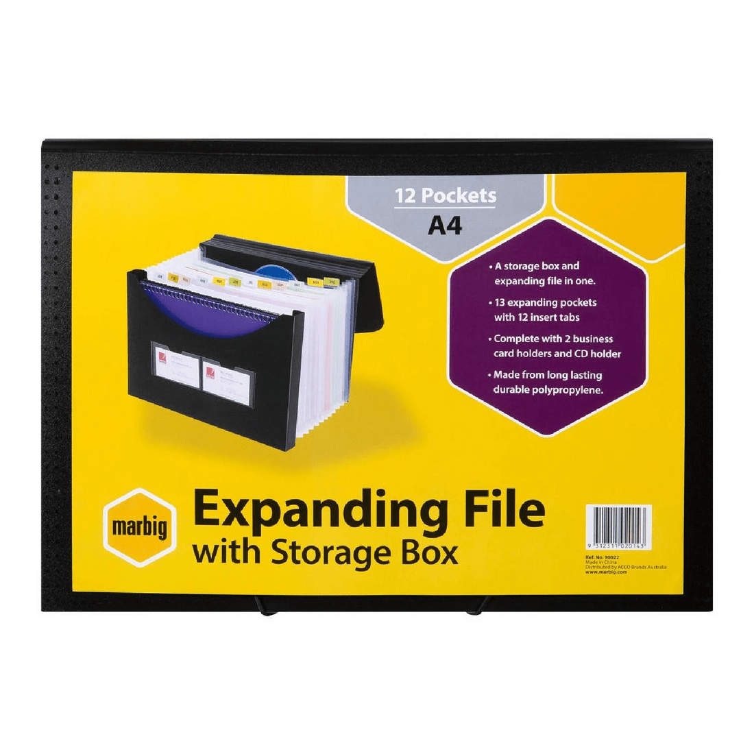 1 Marbig Expanding File Box Black, 1 of 4