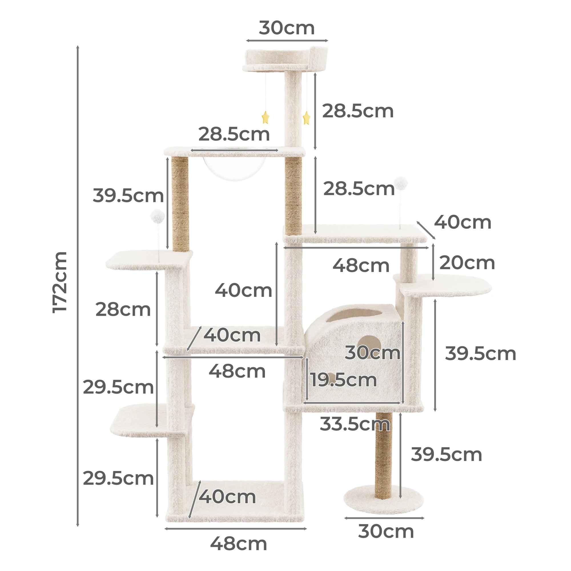 3 Pawz Cat Tree 172cm, 3 of 4