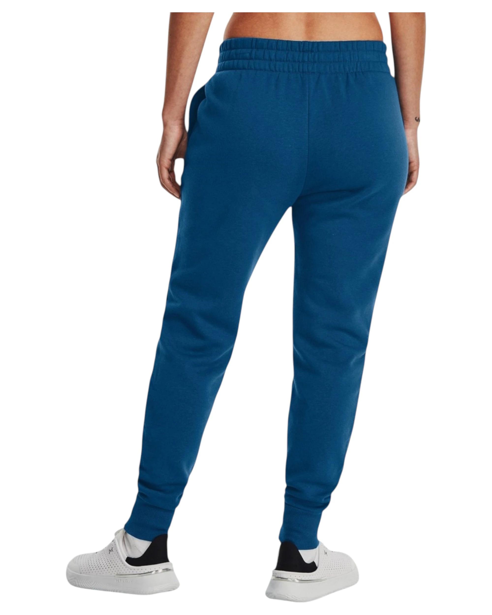 3 Under Armour Womens Rival Fleece Jogger Pants Blue Trackies BLUE, 3 of 6
