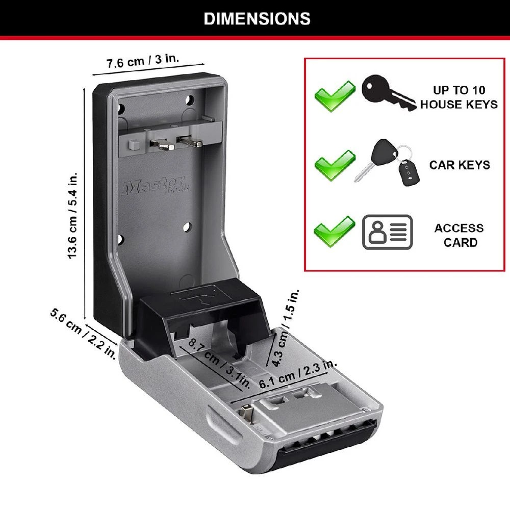 2 Master Lock Next Gen Wall Mount Key Safe, 2 of 10