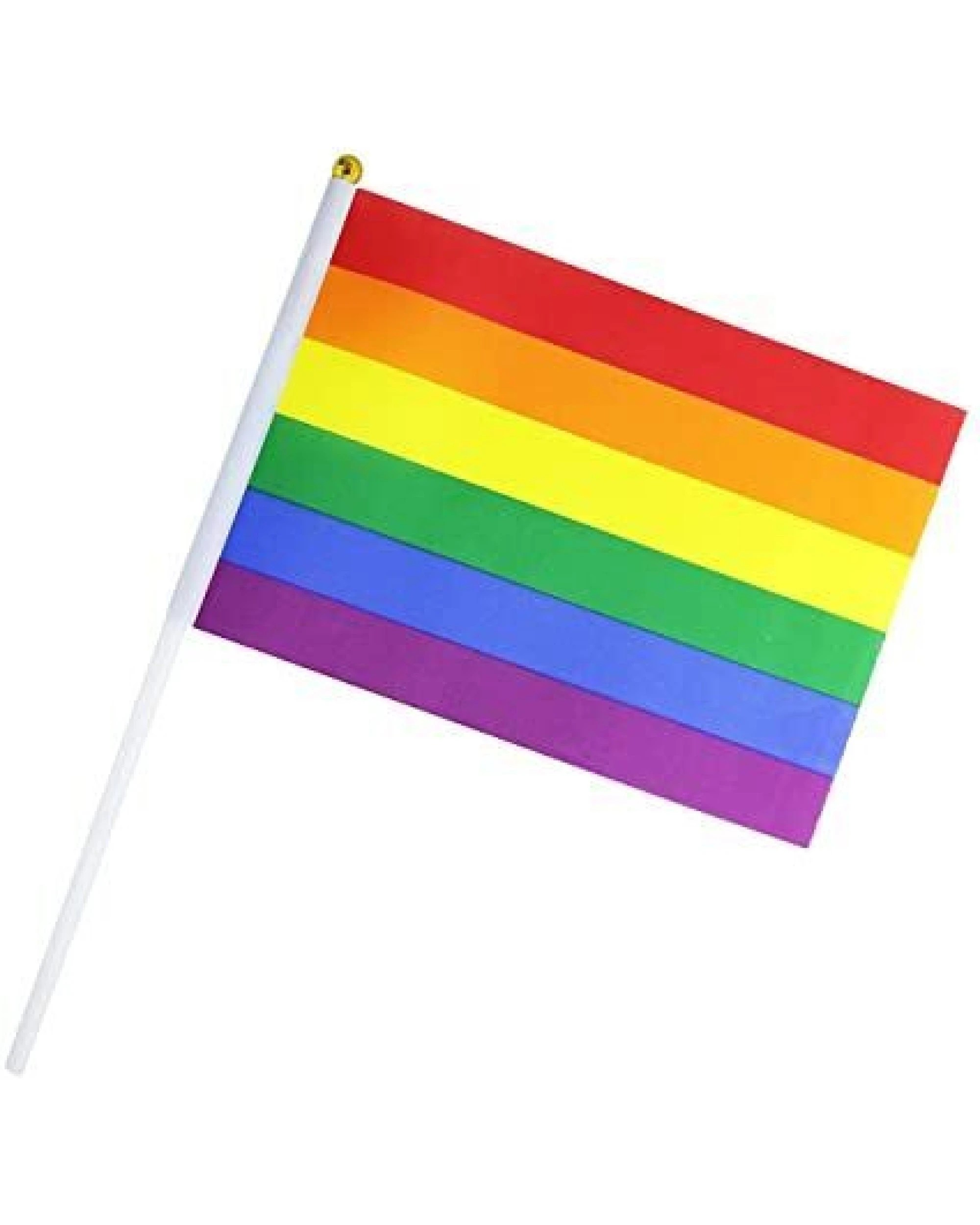 1 BR Costumes Handheld Mini Rainbow Flag for Gay Pride Events, 1 of 2