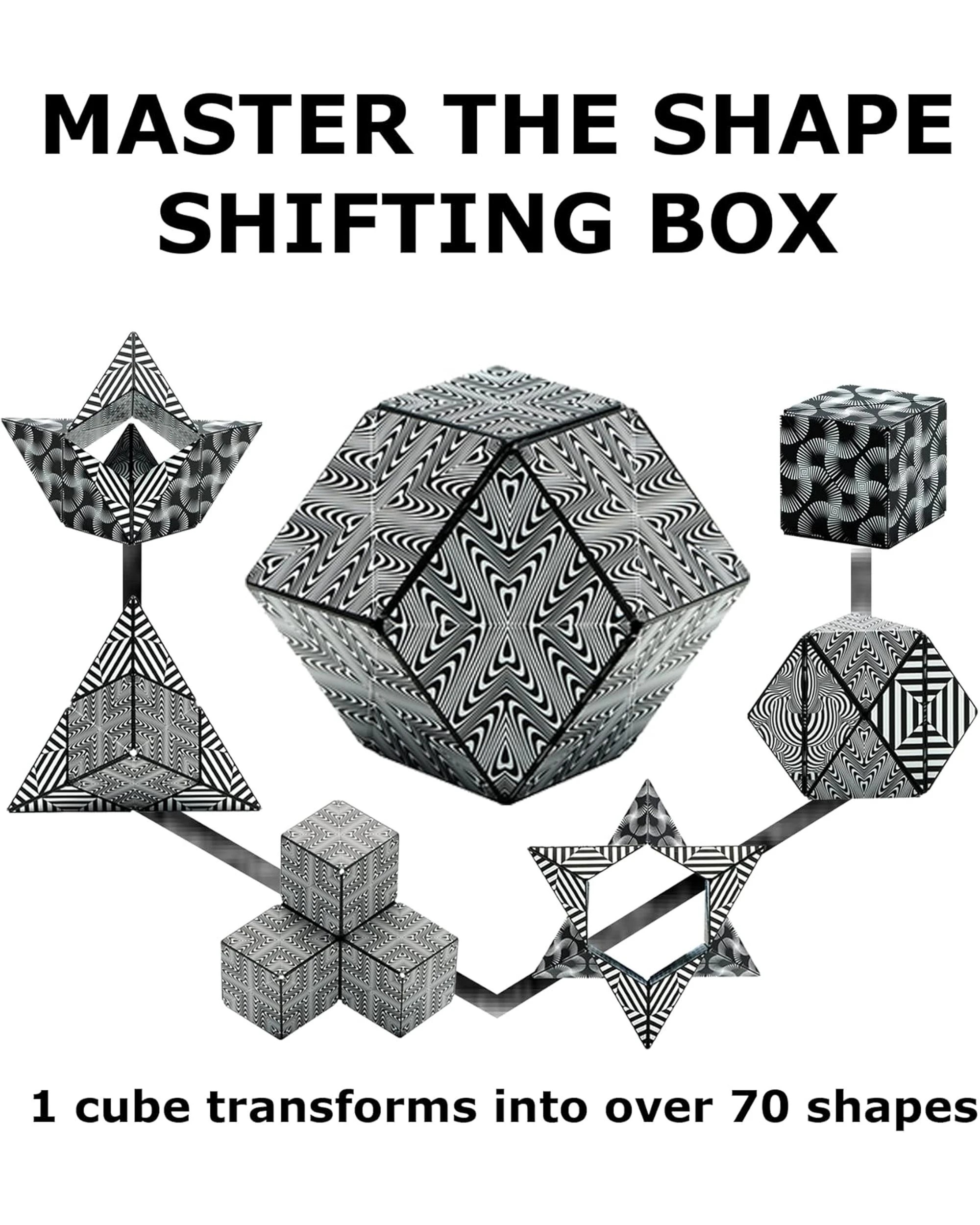 3 Shashibo Shape Shifting Box - White and Black, 3 of 6