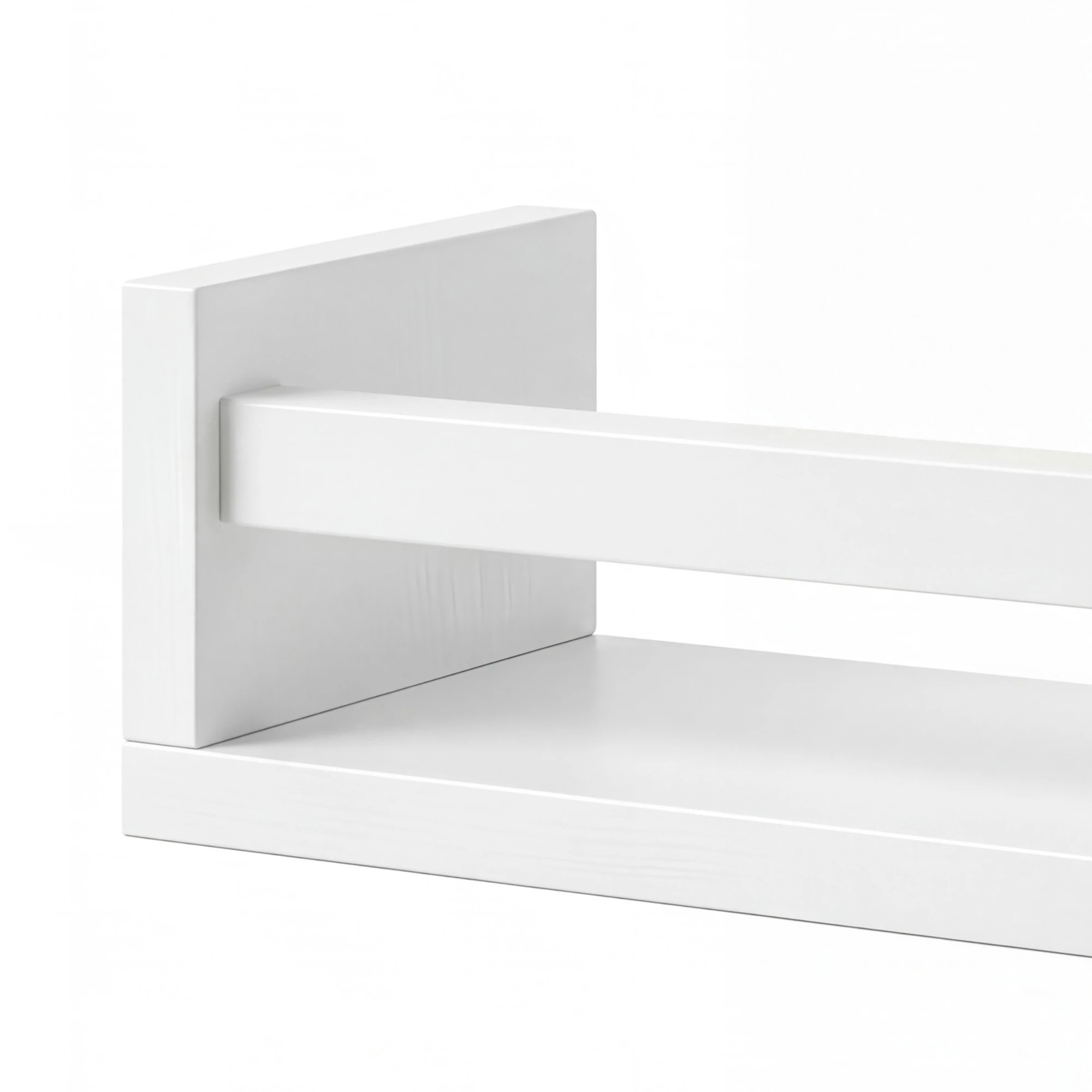 4 Levede Floating Book Shelves For Wall Set Of 3 Pine Wood - White, 4 of 5
