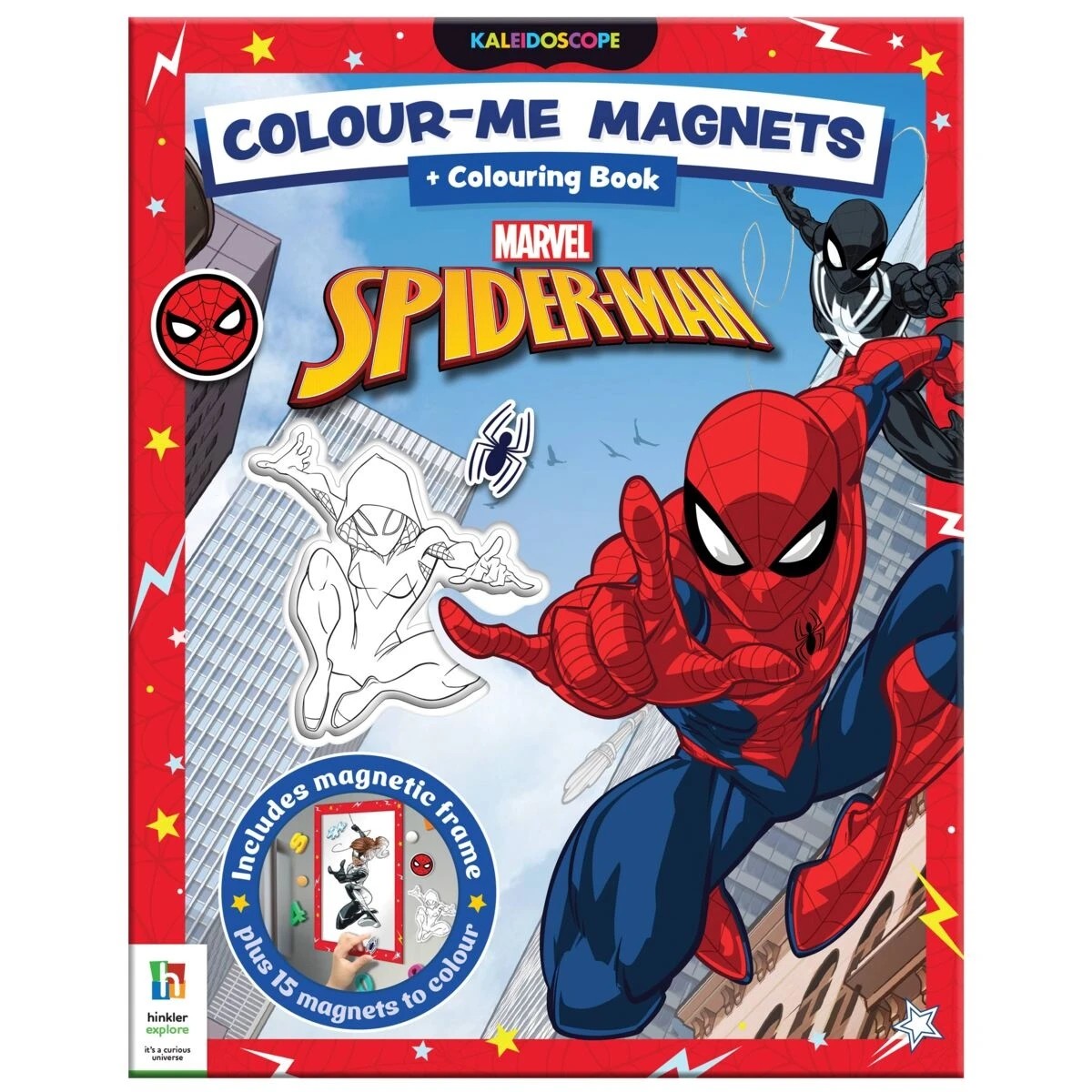 1 Marvel Spider-Man Kaleidoscope Colour-Me Magnets + Colouring Book, 1 of 6