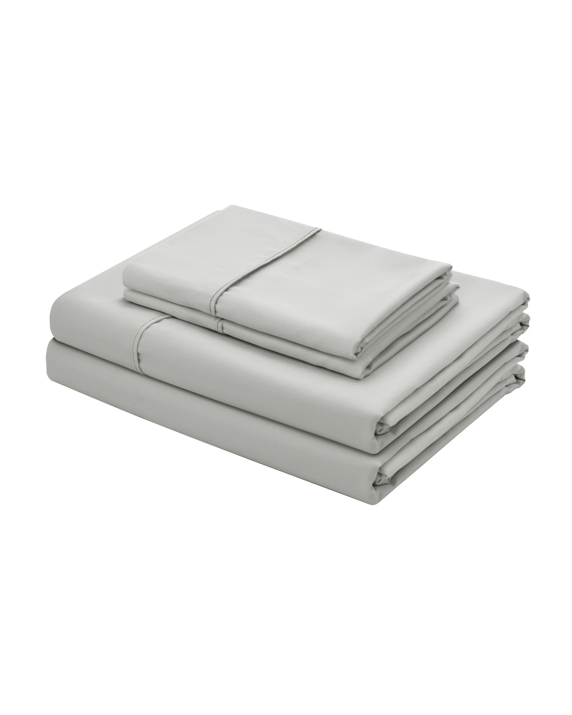 6 Serene 400TC Bamboo Cotton Sateen Sheet Set - Super King Bed - Dove Grey, 6 of 6