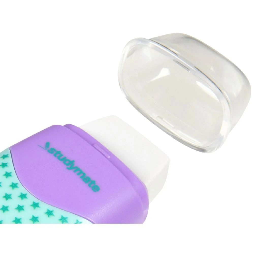 4 Studymate 2-in-1 Sharpener/Eraser Combo Purple/Green, 4 of 4