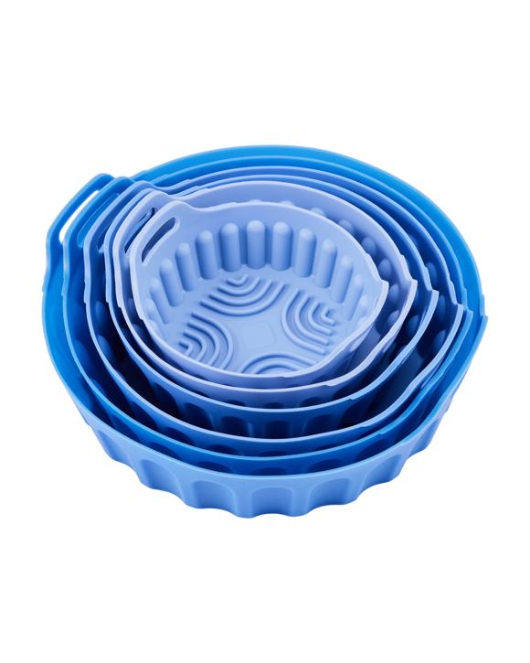 Set of 6 Silicone Air Fryer Trays - Blue