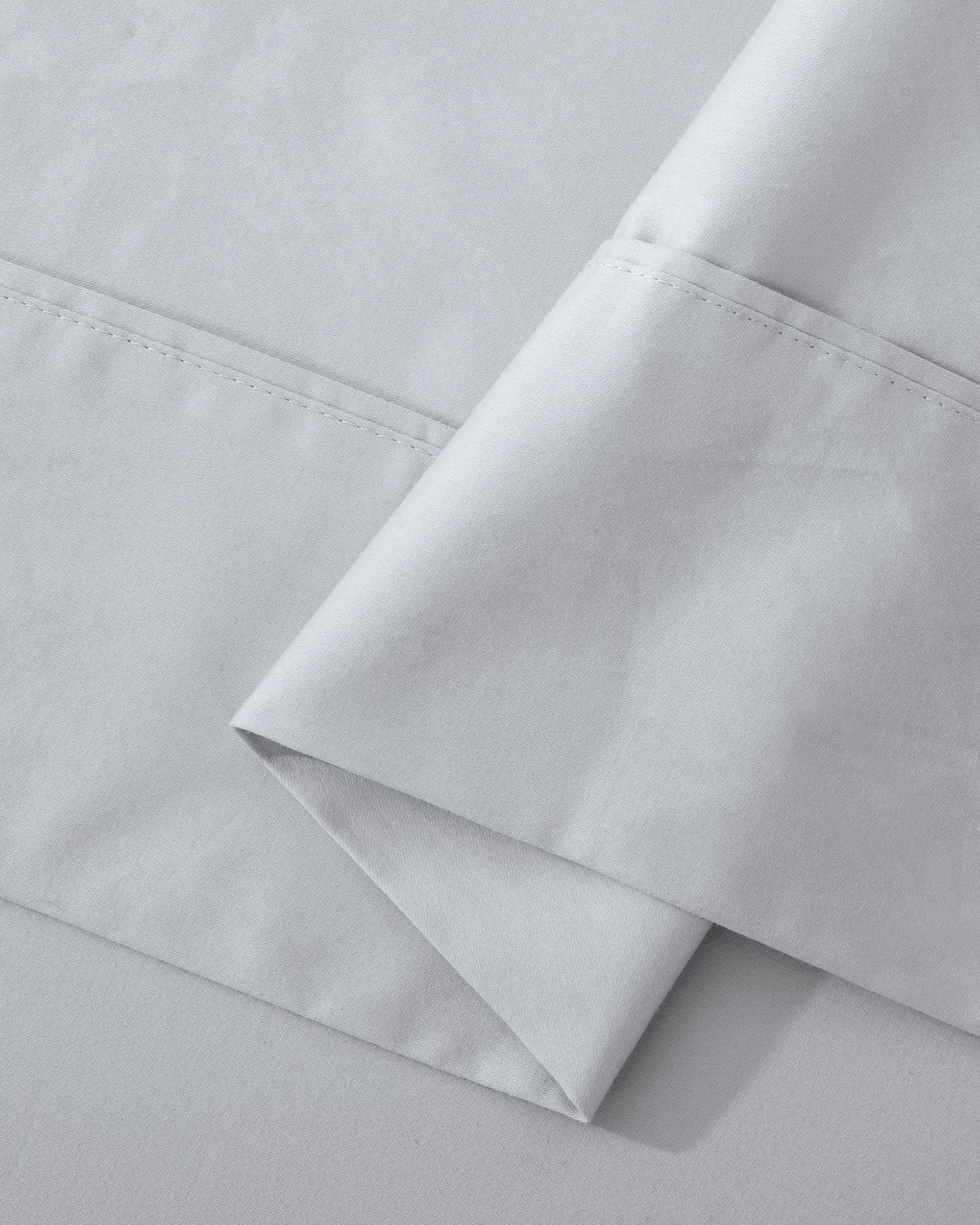 4 ESSN 500TC Cotton Sateen Sheet Set - King Bed - Silver, 4 of 5