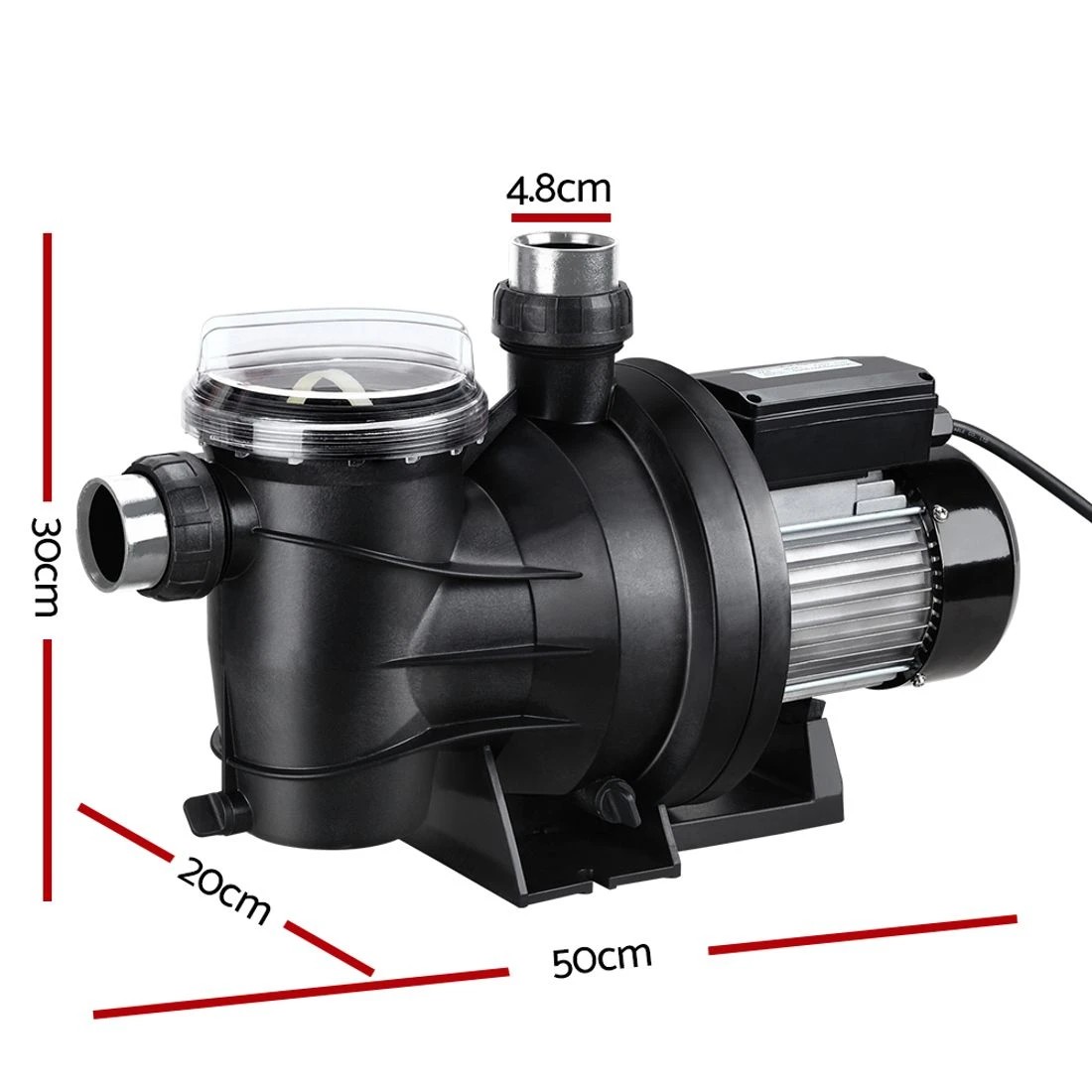 2 Giantz Pool Pump Swimming Water Pump 2000W Max. Circulation Filter Electric Spa - Black, 2 of 5