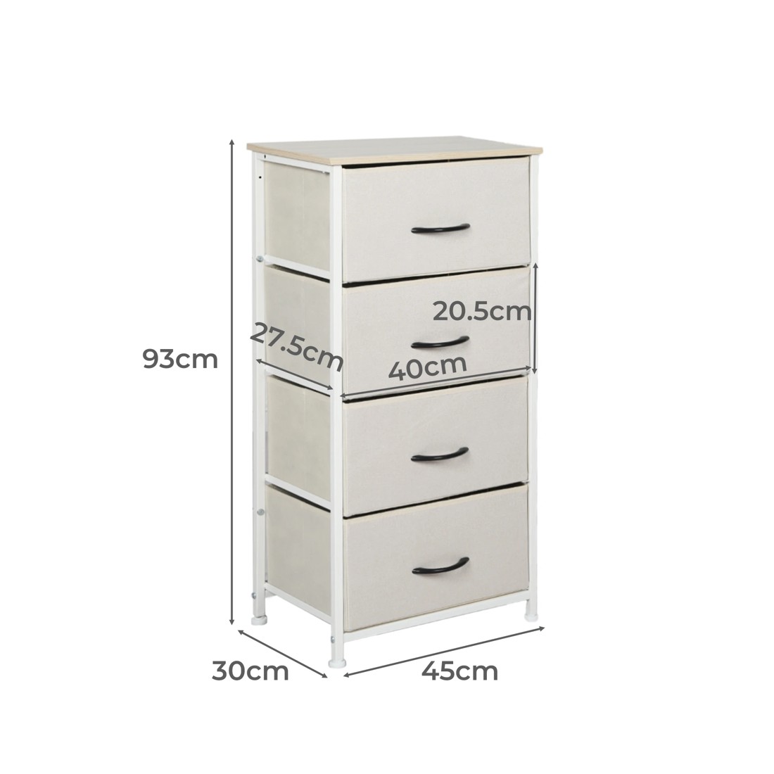 6 Levede Chest Of Drawers - Beige, 6 of 7