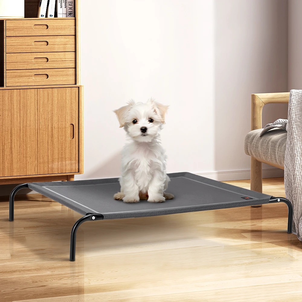 3 Petzly Cooling Elevated Pet Dog Bed for Medium Dog Washable Breathable Mesh - Grey, 3 of 3