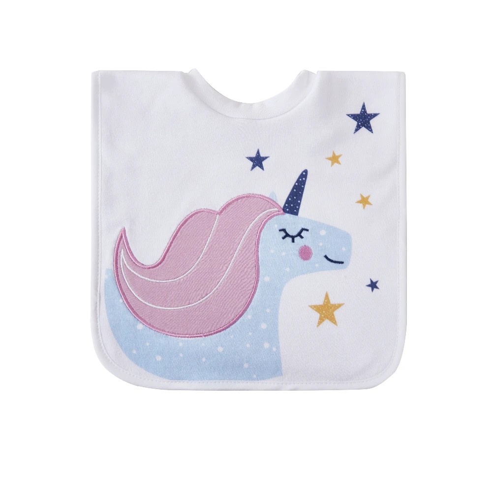 3 Big Softies 3 Pack Popover Bibs, Unicorn, 3 of 5