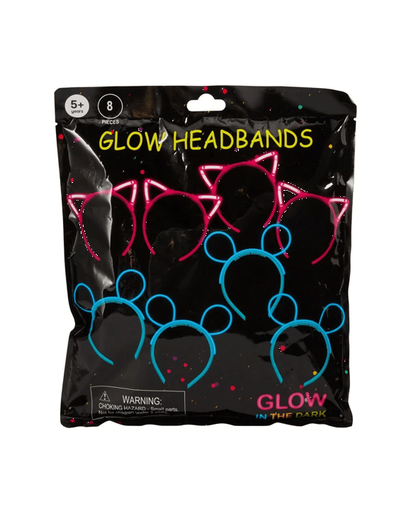 8 Piece Glow Headbands