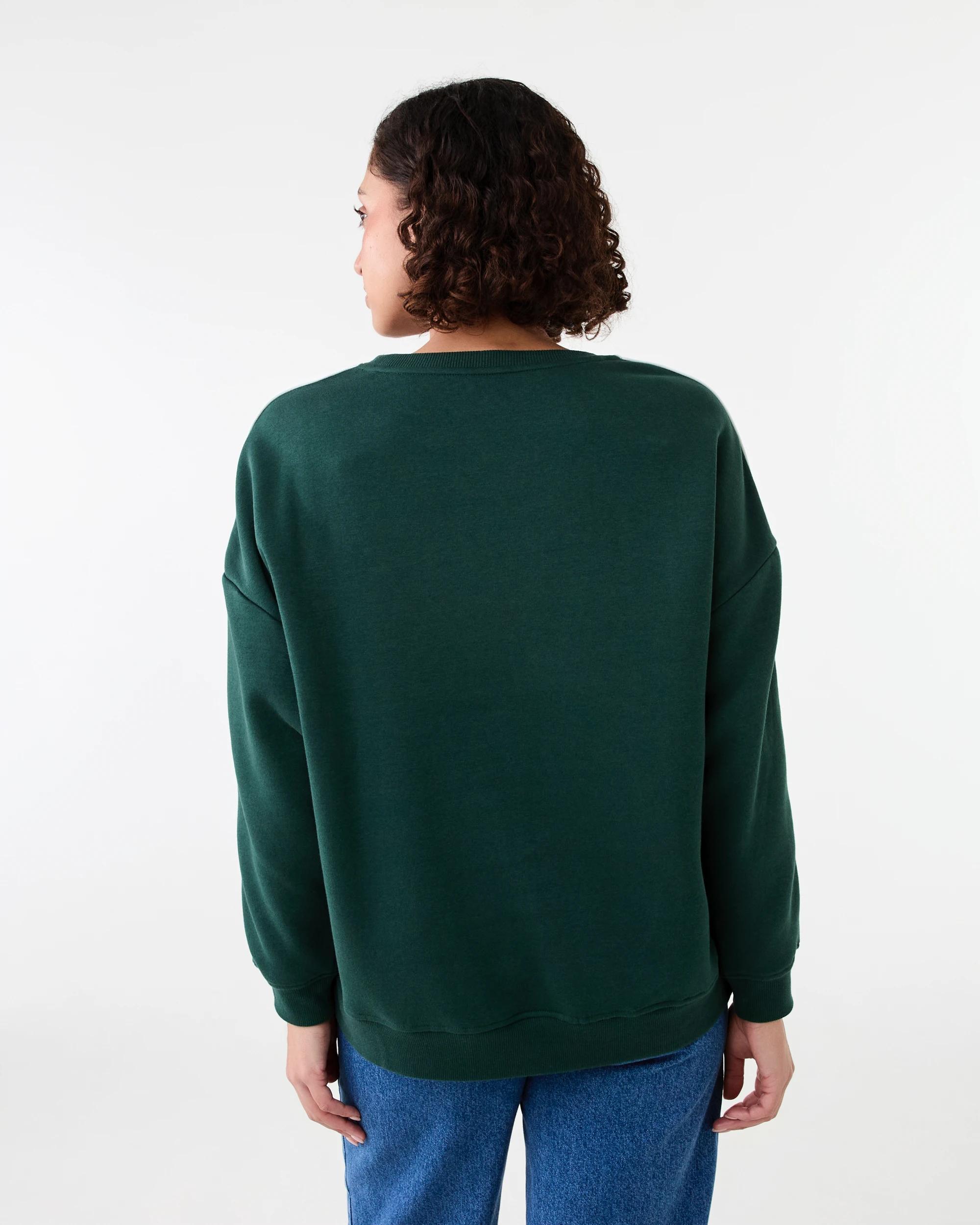 3 Oversized Print Sweatshirt Snt Green, 3 of 7